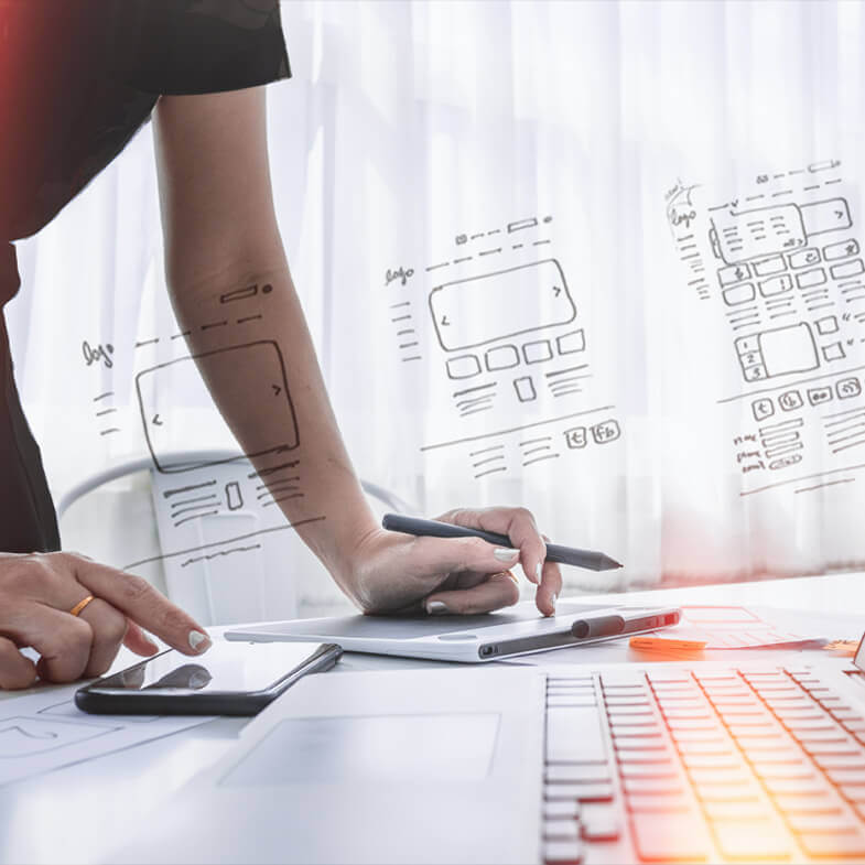 Custom website design and development for Axis in U.A.E.
