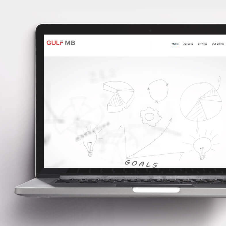 Template website setup for Gulf Modern Business in U.A.E.