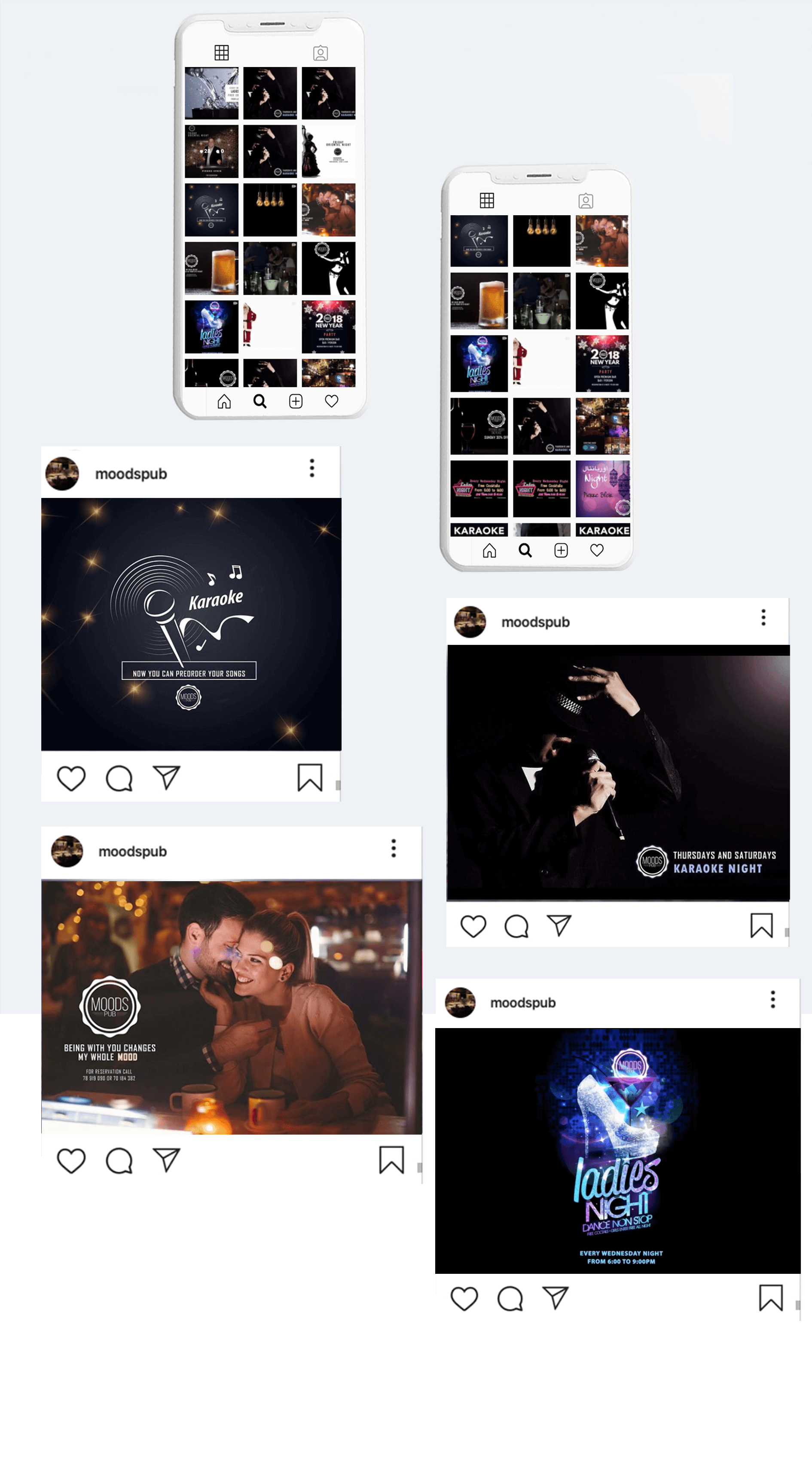 Moods Pub advertising