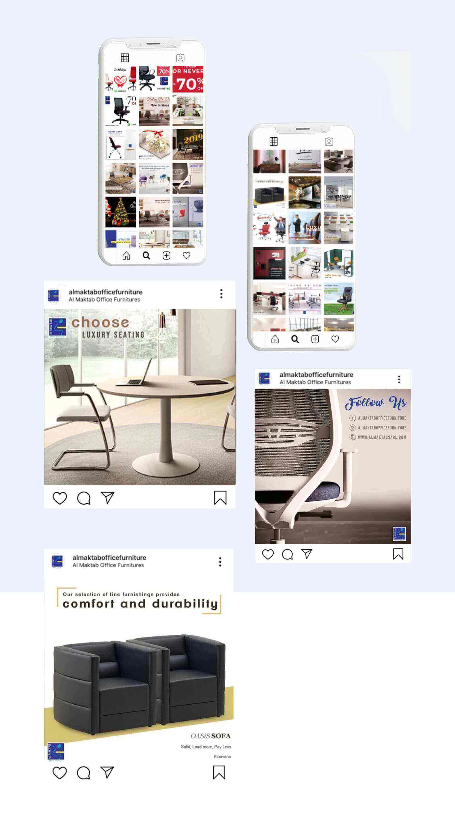 Al Maktab Office Furnitures Social media marketing