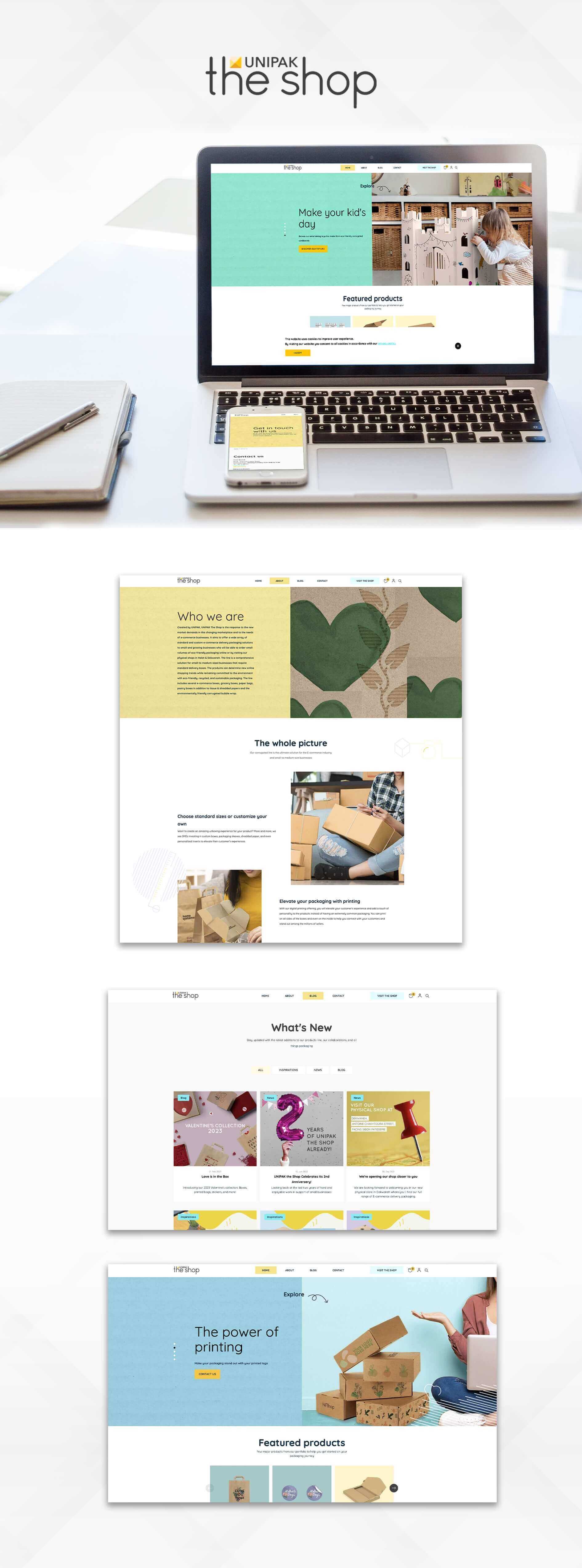 ecommerce website design and development for Unipak in Lebanon