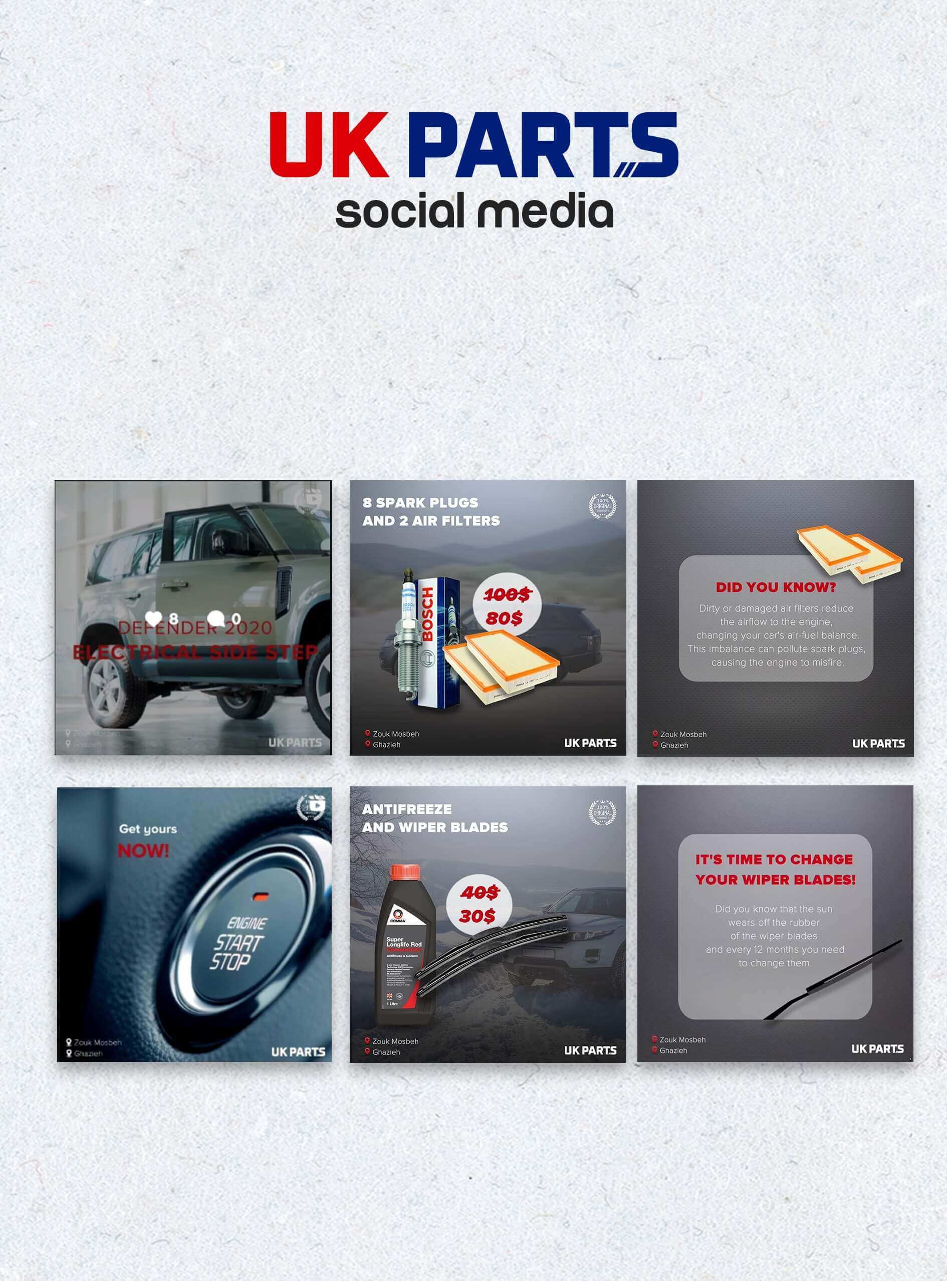 Online marketing and advertising for UK parts in Lebanon