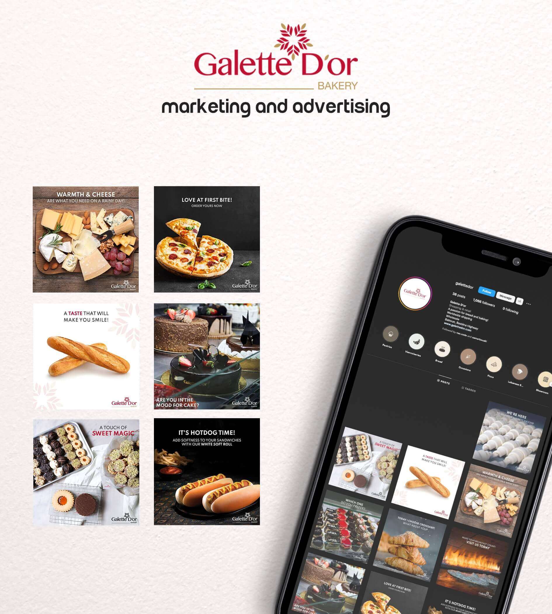 Online marketing and advertising for Galette D&#39;or in Lebanon