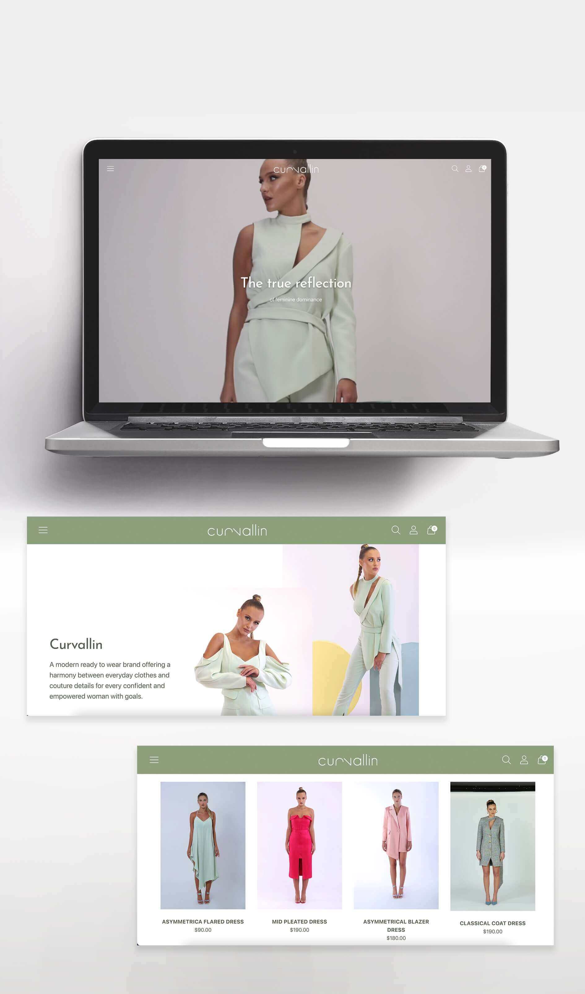 Ecommerce shopify website for Curvallin, in Lebanon