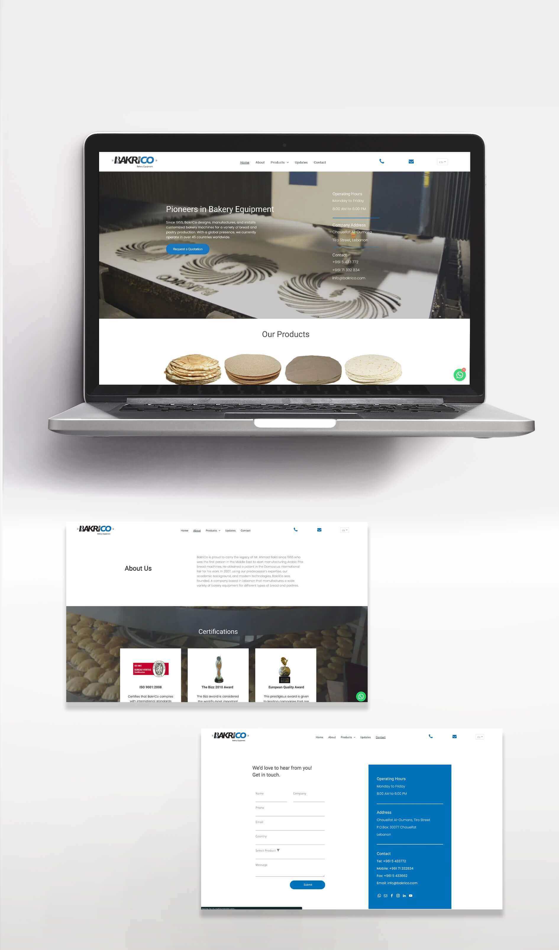 website setup for BakriCo in Lebanon