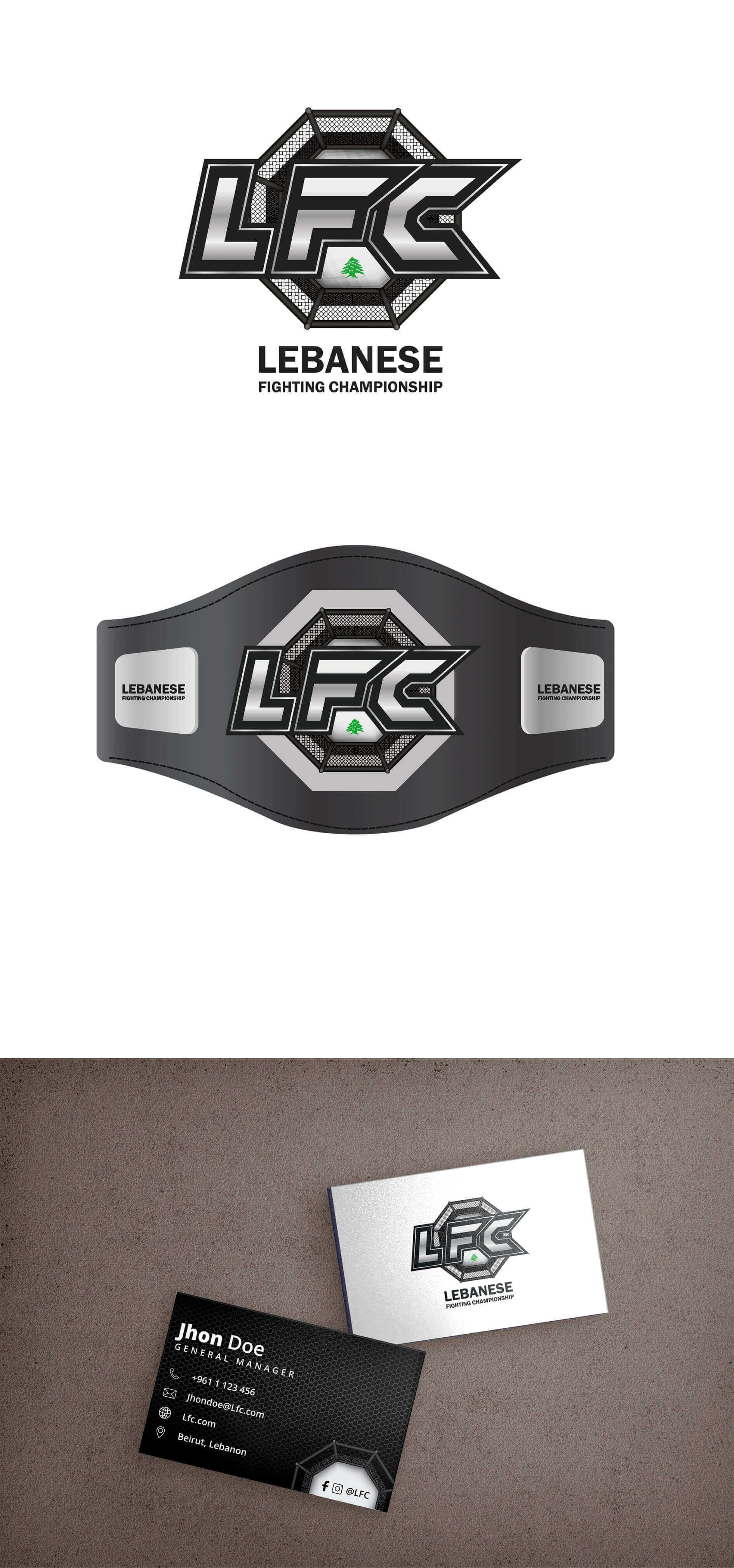 Full branding for the Lebanese Fighting Championship