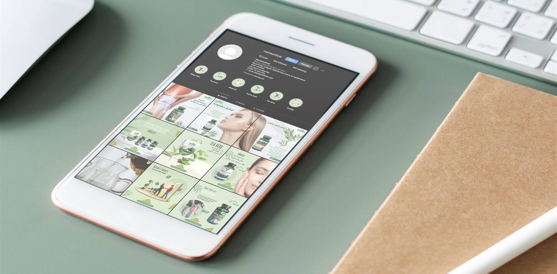 Online marketing and advertising for Marinas Herbal based in Lebanon