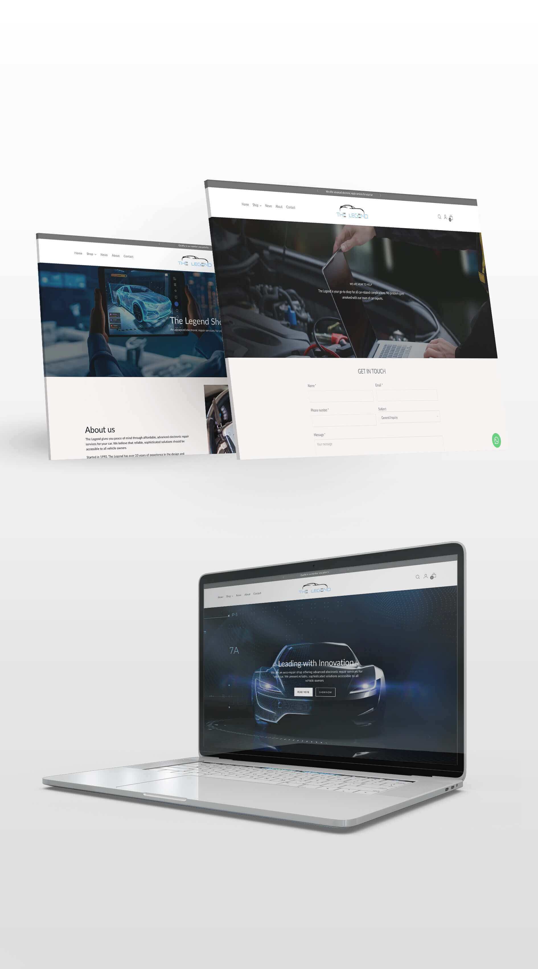 Website setup for The Legend in Lebanon