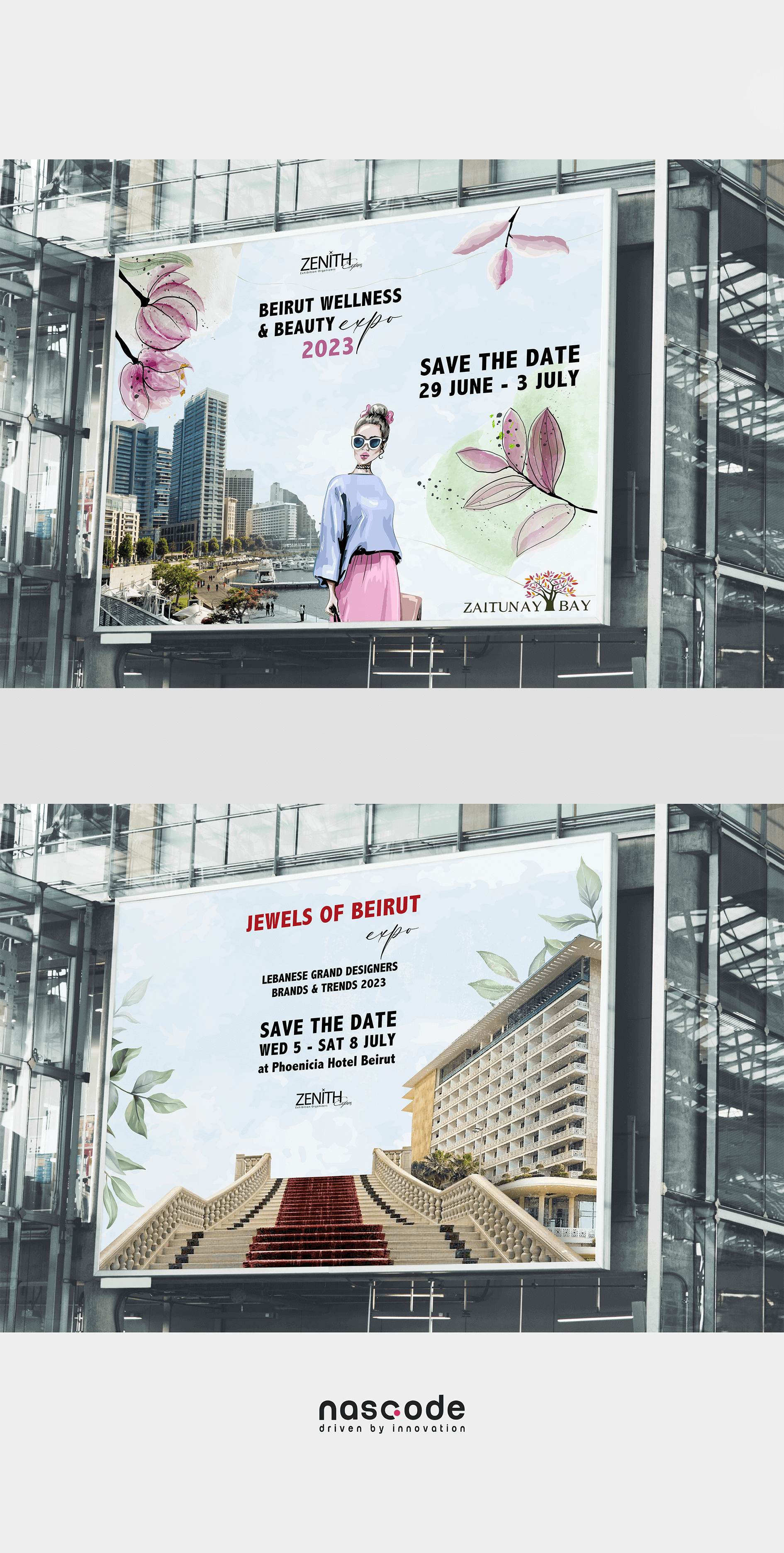 Branding designs for Zenith Expos in Lebanon