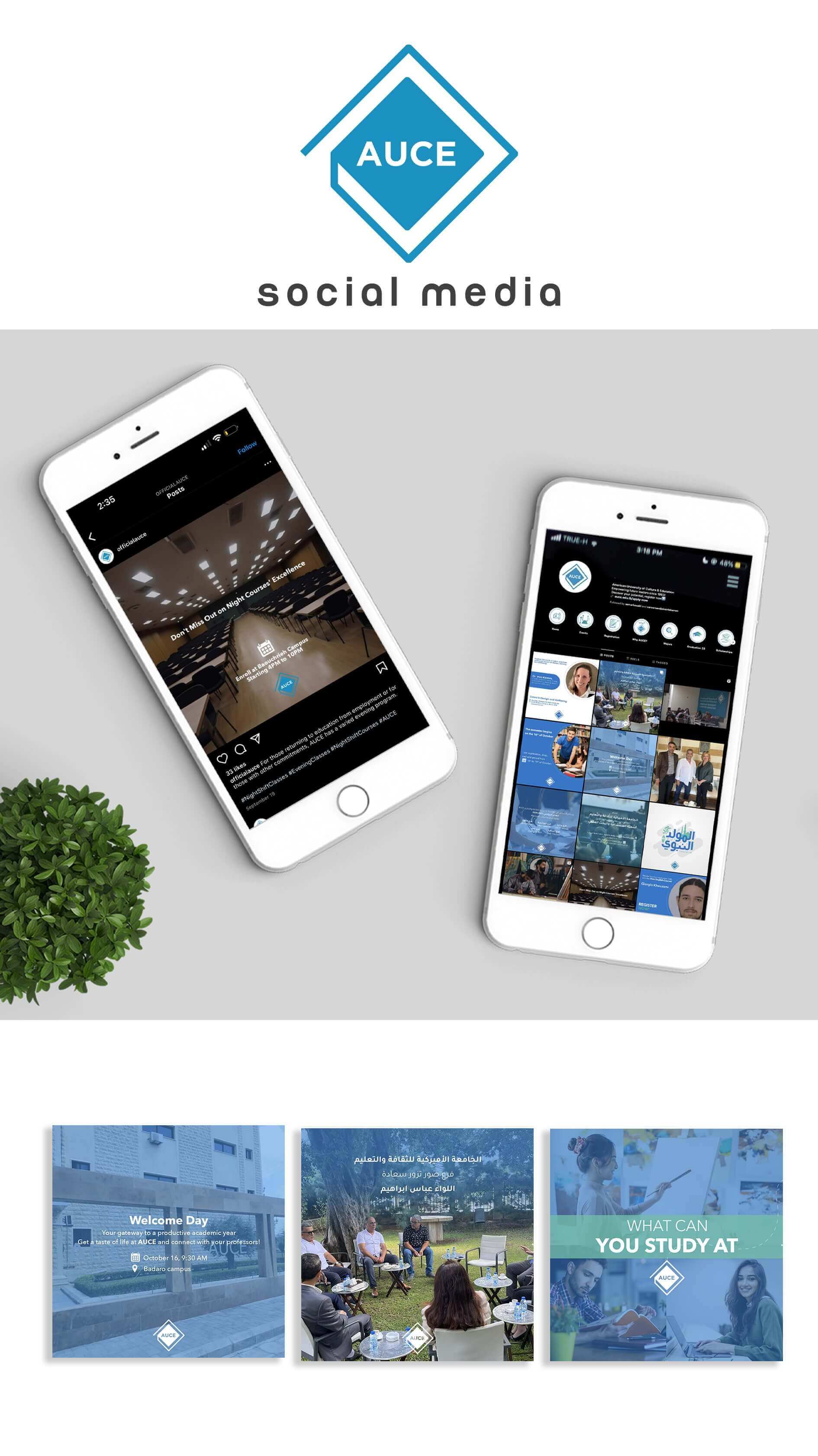 Social media marketing for American University of Culture & Education (AUCE) in Lebanon