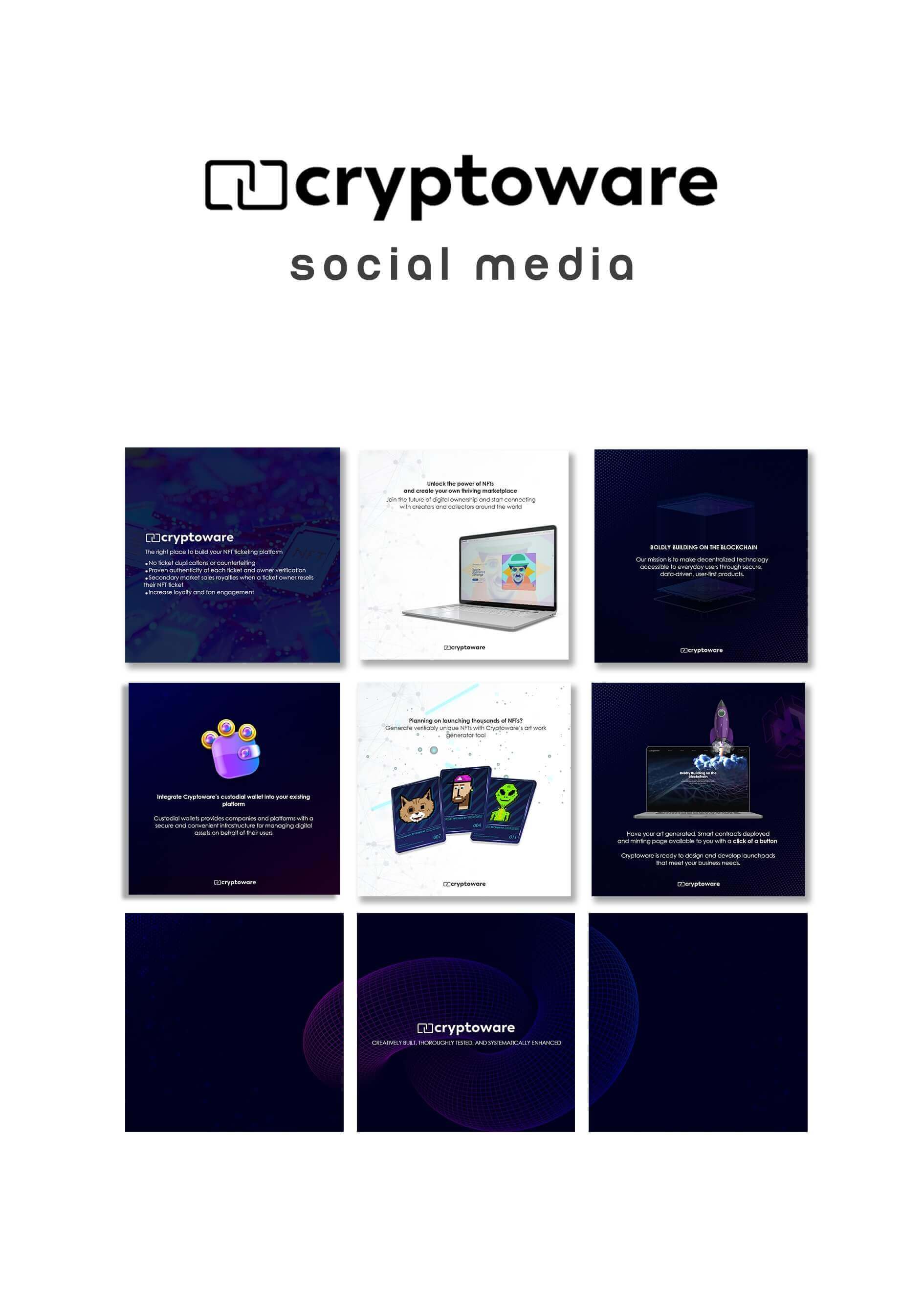 إدارة التسويق والإعلان عبر وسائل التواصل الاجتماعي لشركة &quot;Cryptoware&quot; في لبنان