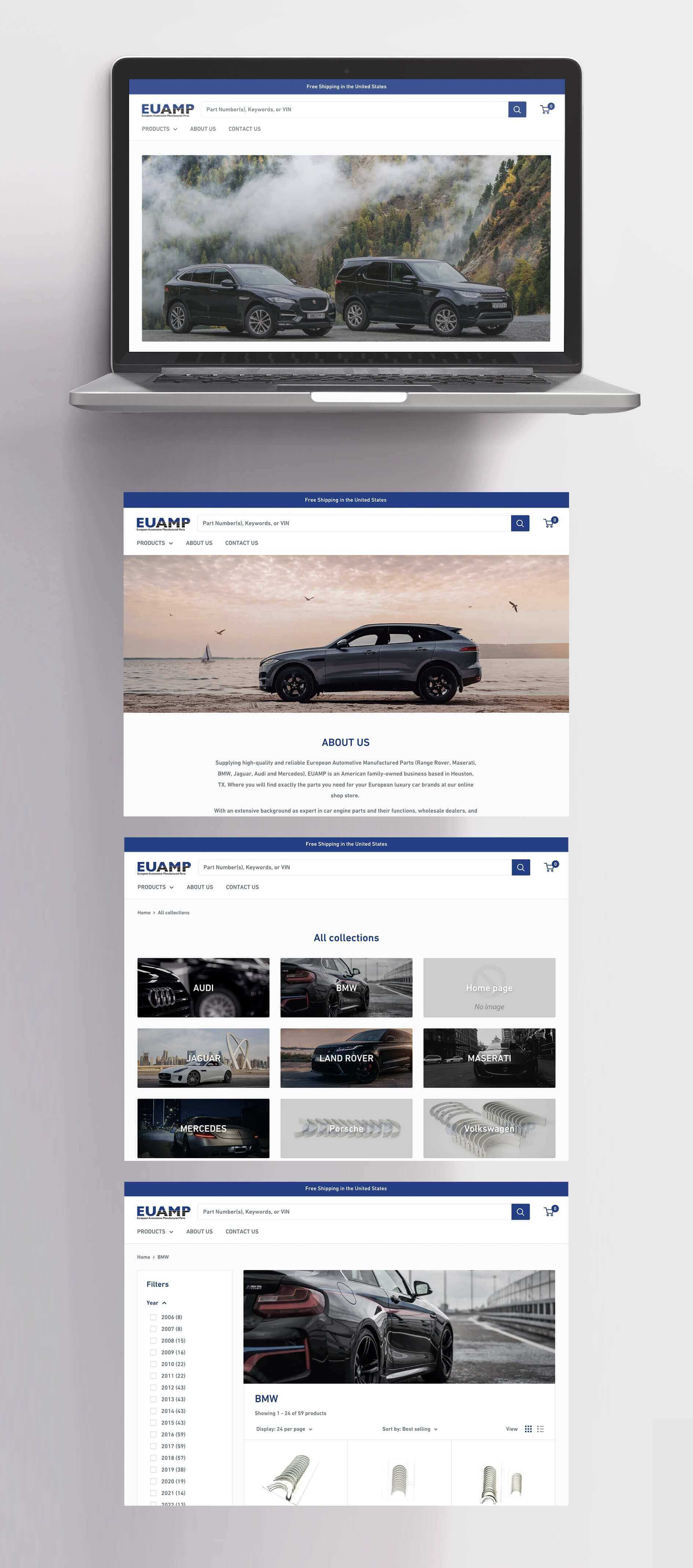 موقع الكتروني لشركة Part Master Hub في الولايات المتحدة
