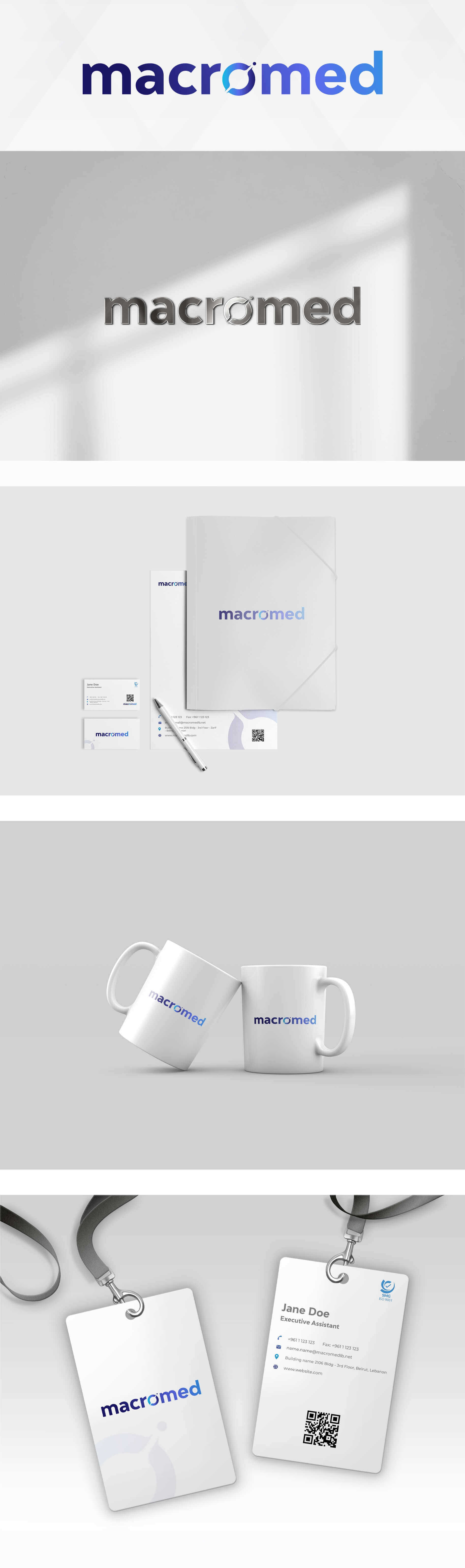 Full branding designs for Macromed in Lebanon