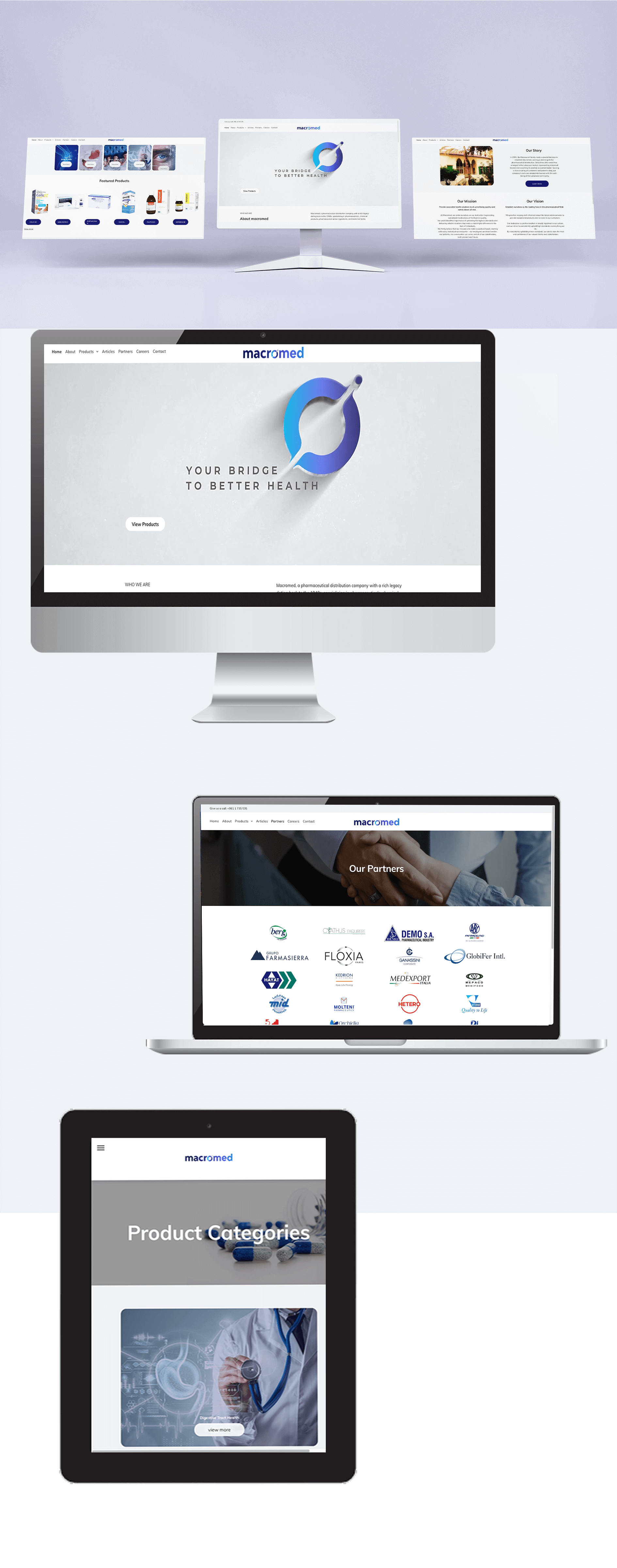 Template website setup for Macromed in Lebanon