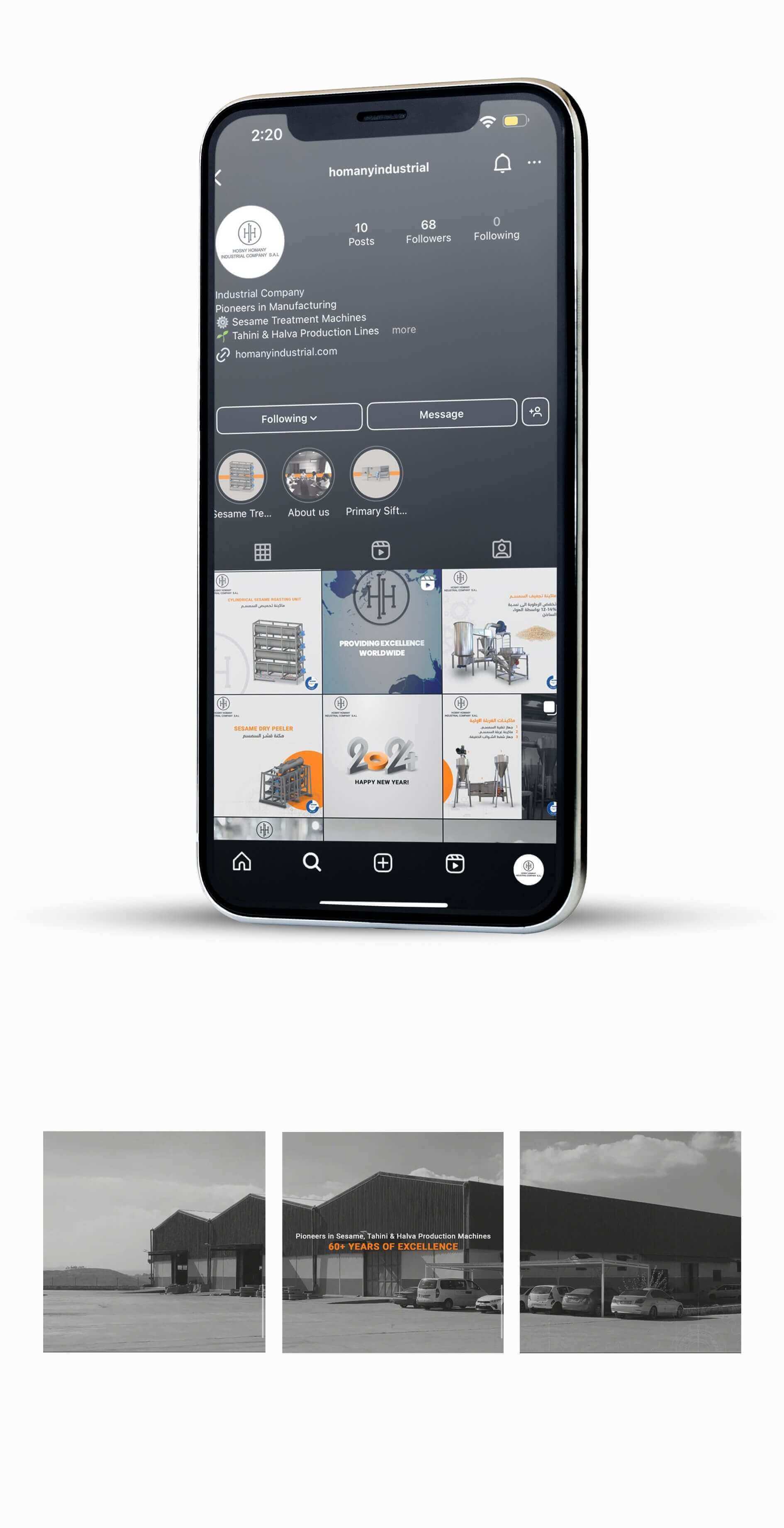 Social media marketing for Hosny Homany Industries in Lebanon