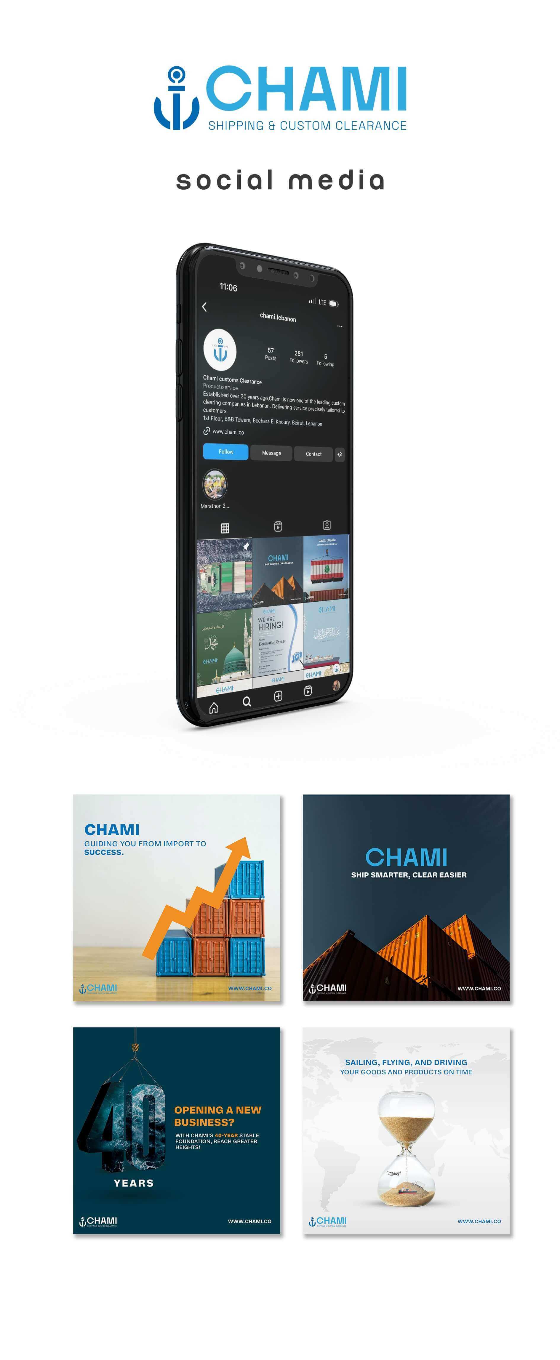 Social media marketing for Chami Custom Clearance based in Lebanon