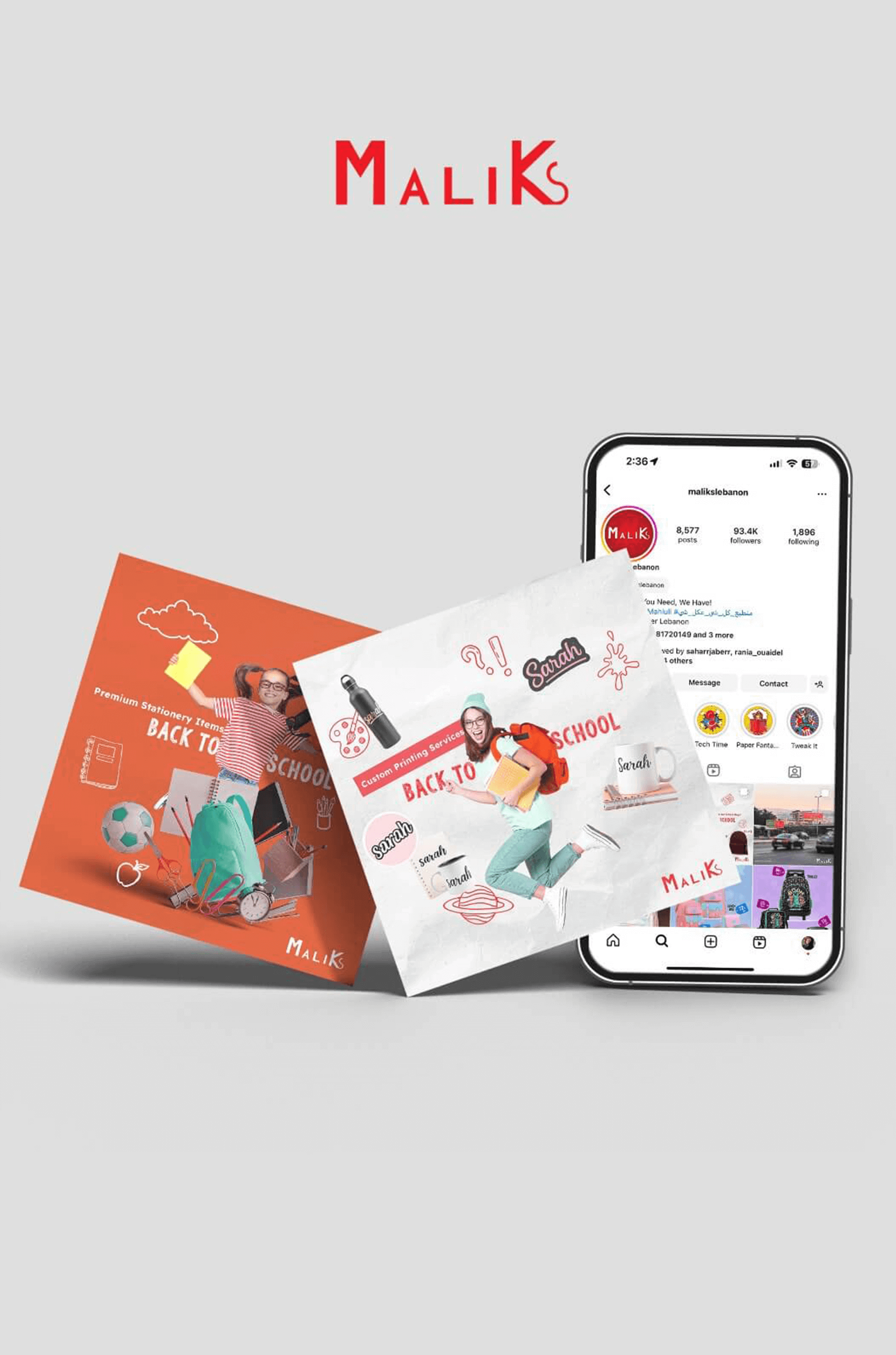 Social media marketing and advertising for Malik's in Lebanon