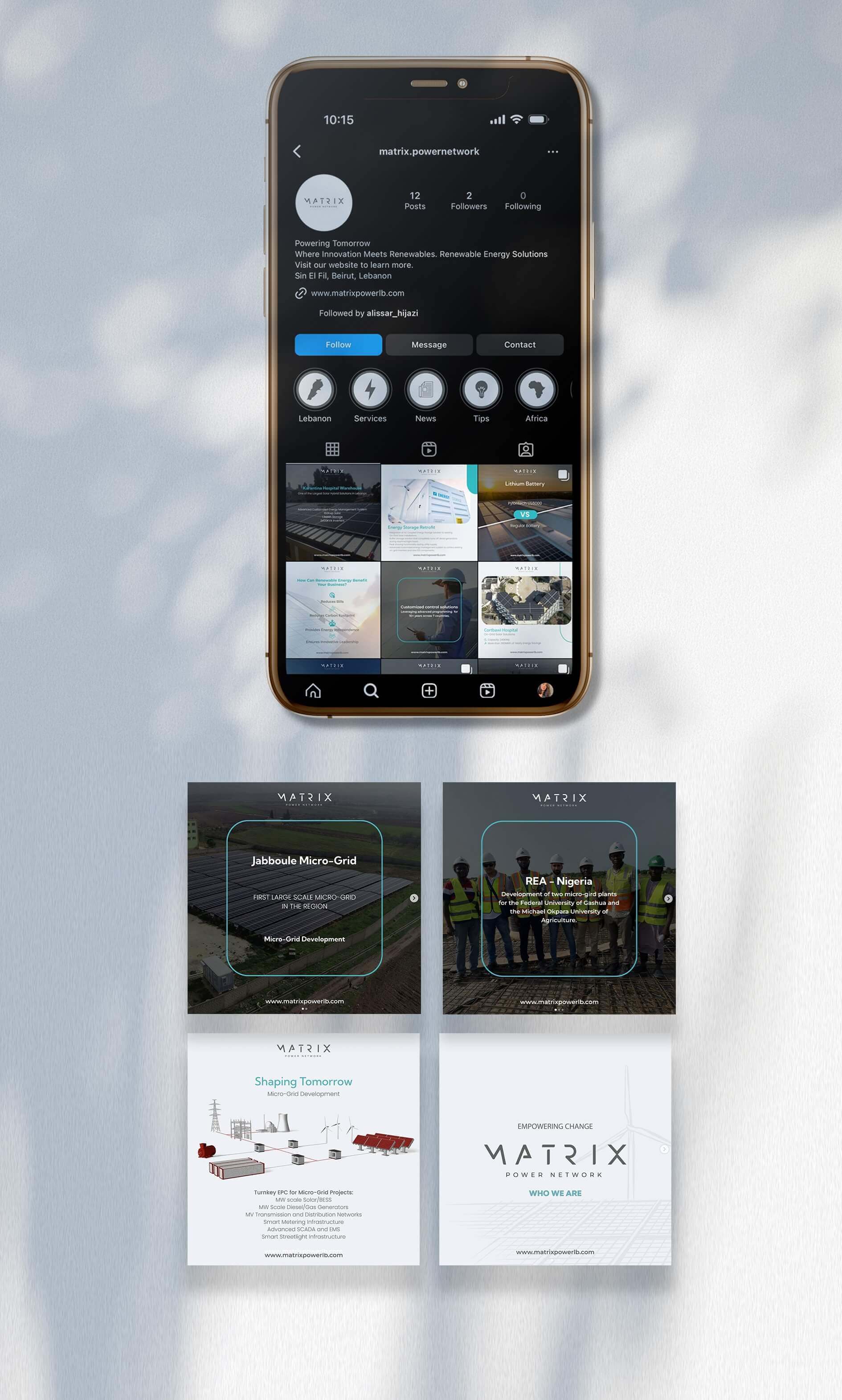 Social media marketing and advertising for Matrix Power Network