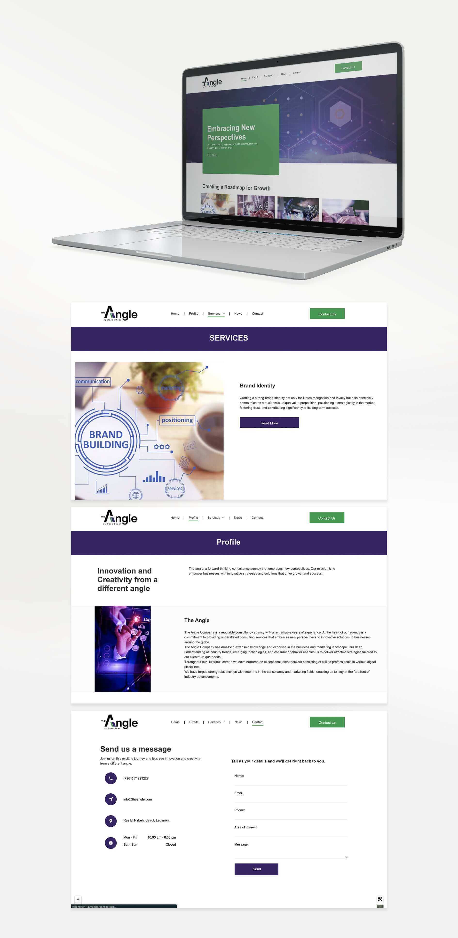 موقع الكتروني لشركة ذا آنجل من رنا شعار