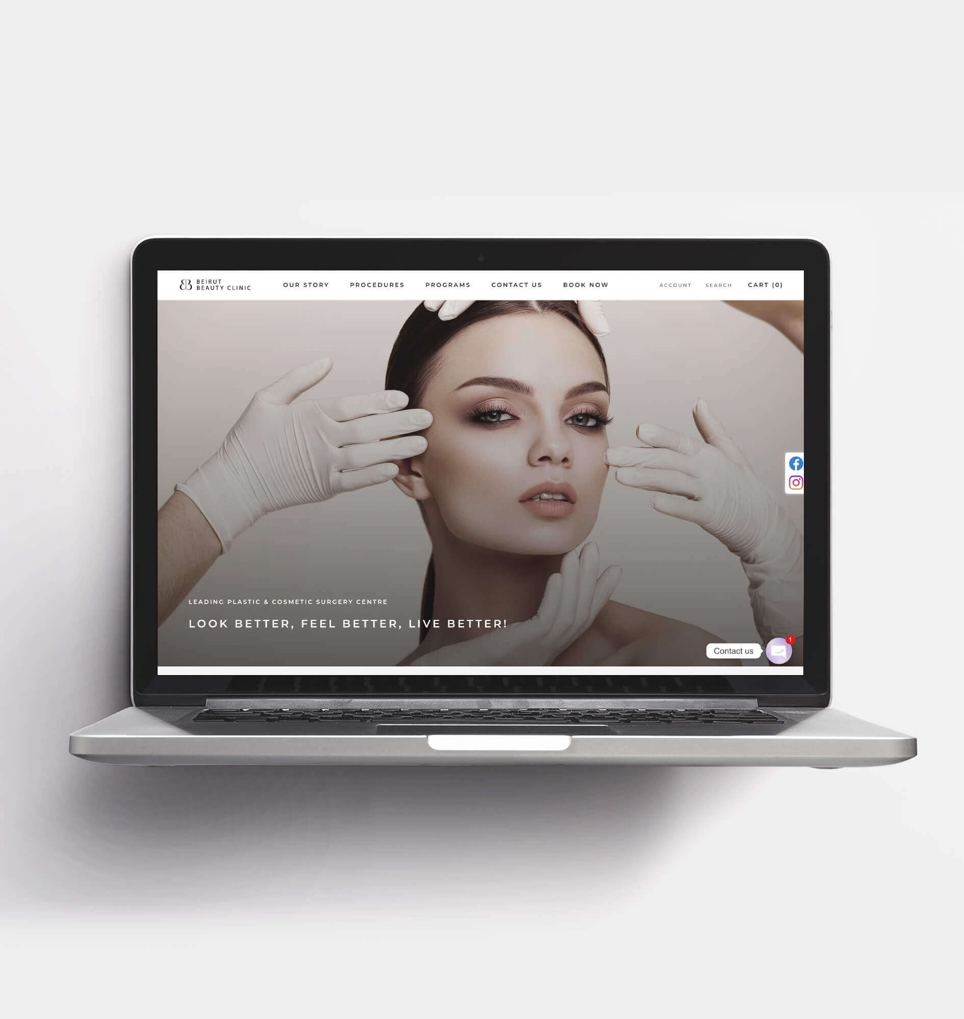 E-commerce Shopify Template website for Beirut Beauty Clinic in Lebanon