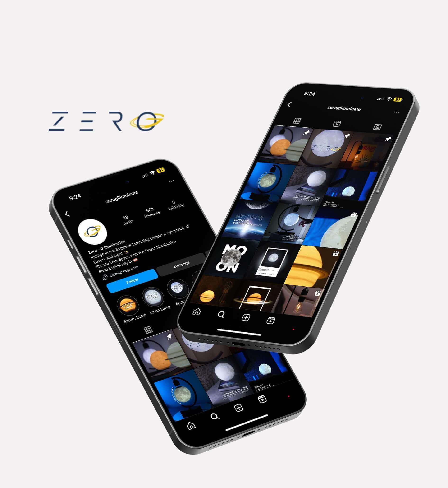 إدارة إعلانات لشركة &quot;Zero G&quot;