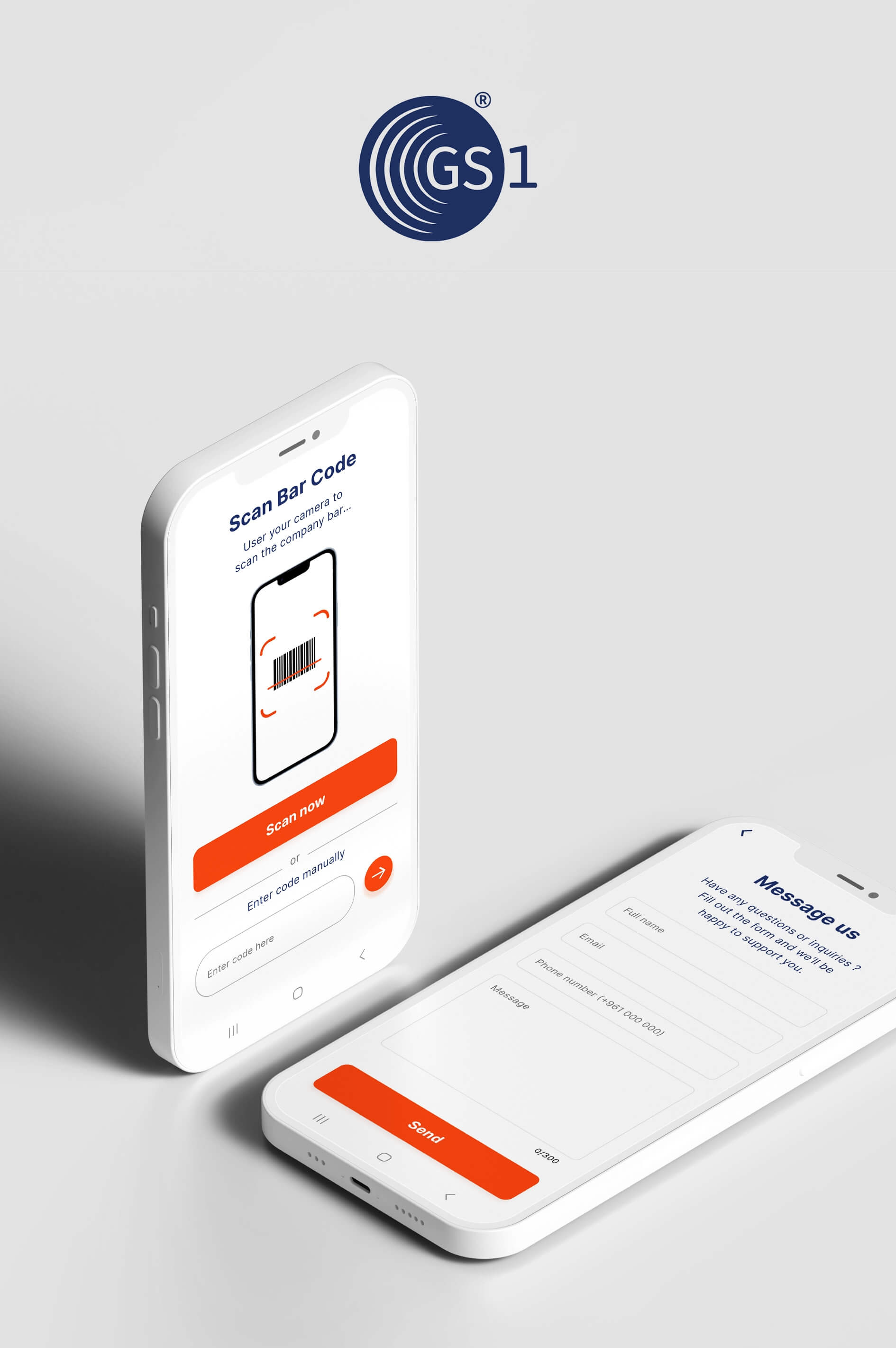 تصميم وبرمجة طبيق هاتف لشركة GS1