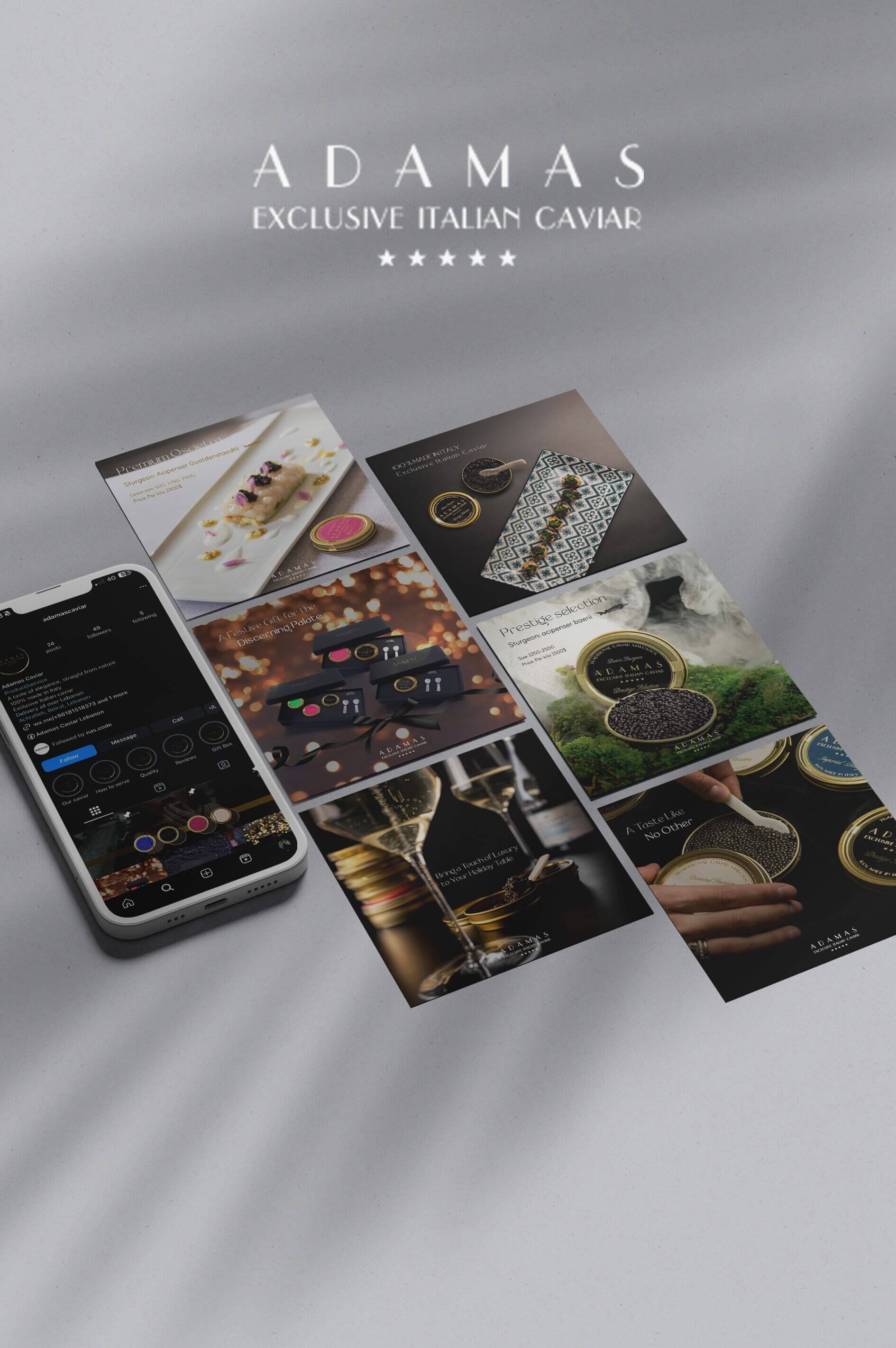 Social Media Marketing for Adamas Caviar in Lebanon