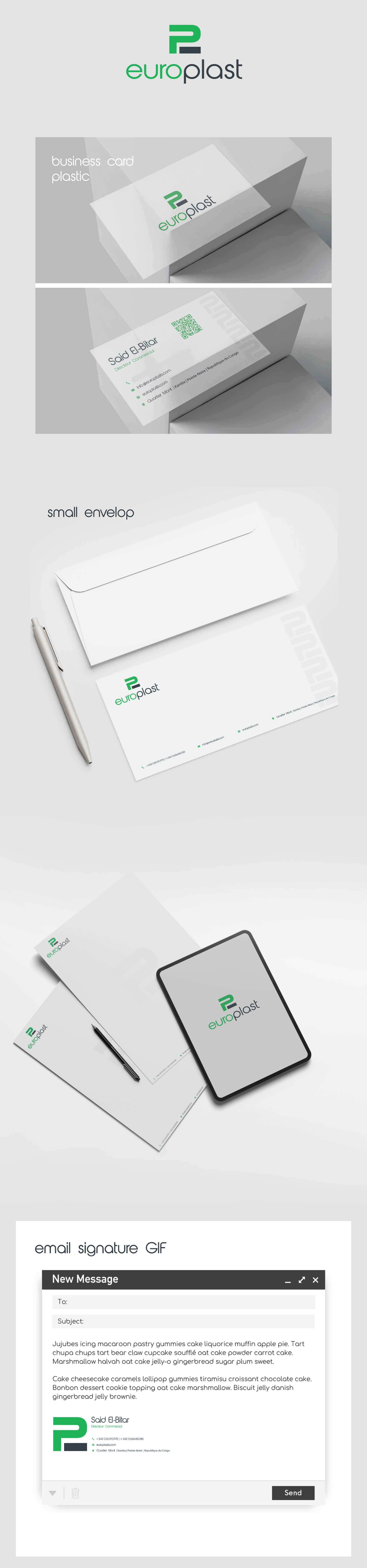 تصميم هوية شركة يوروبلاست