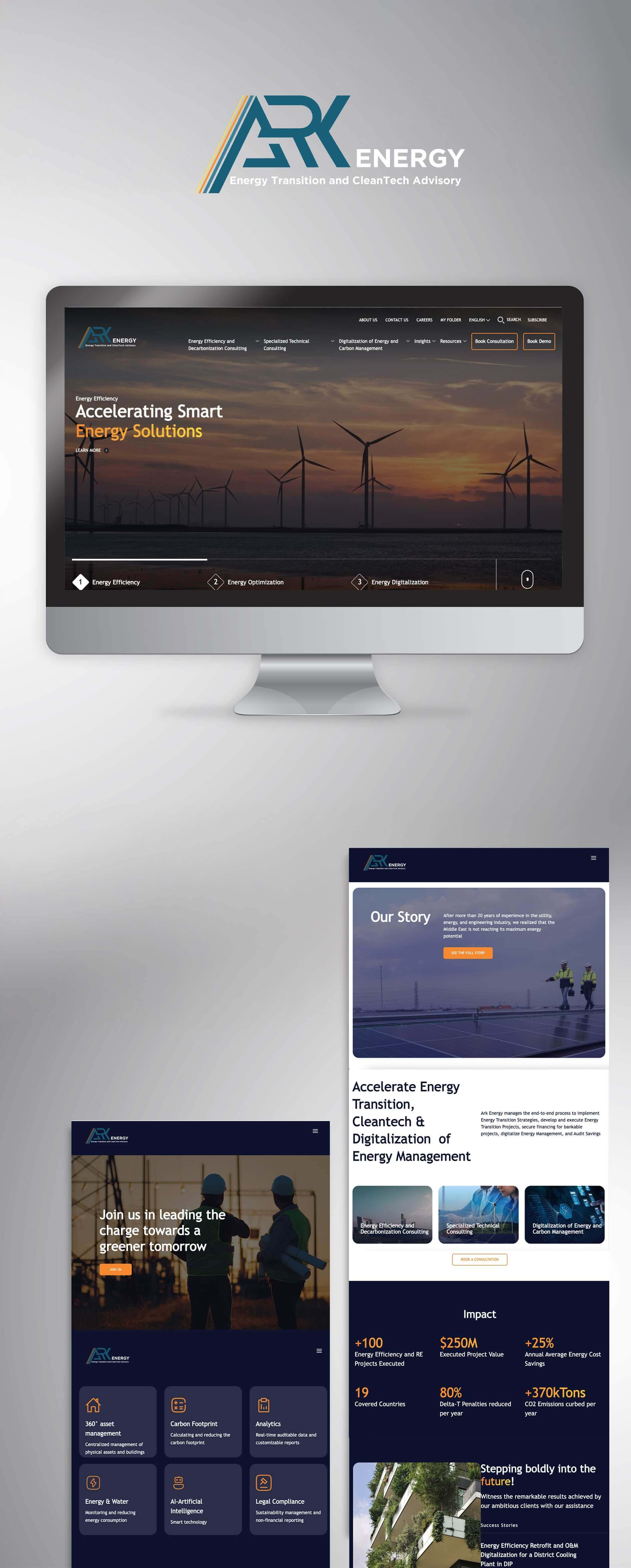 Custom Website Development for Ark Energy – UAE