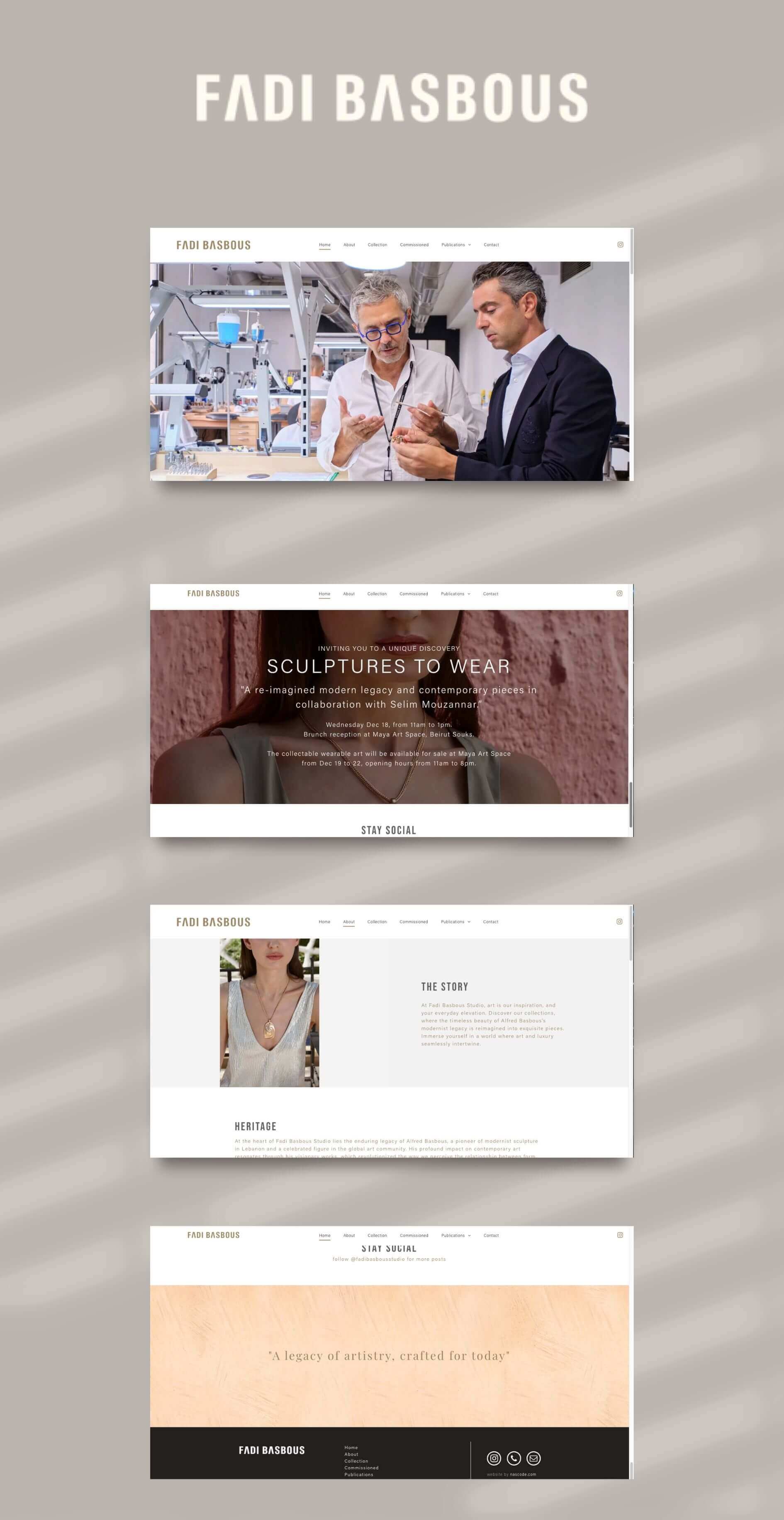 إعداد موقع الكتروني لستوديو فادي بصبوص في لبنان