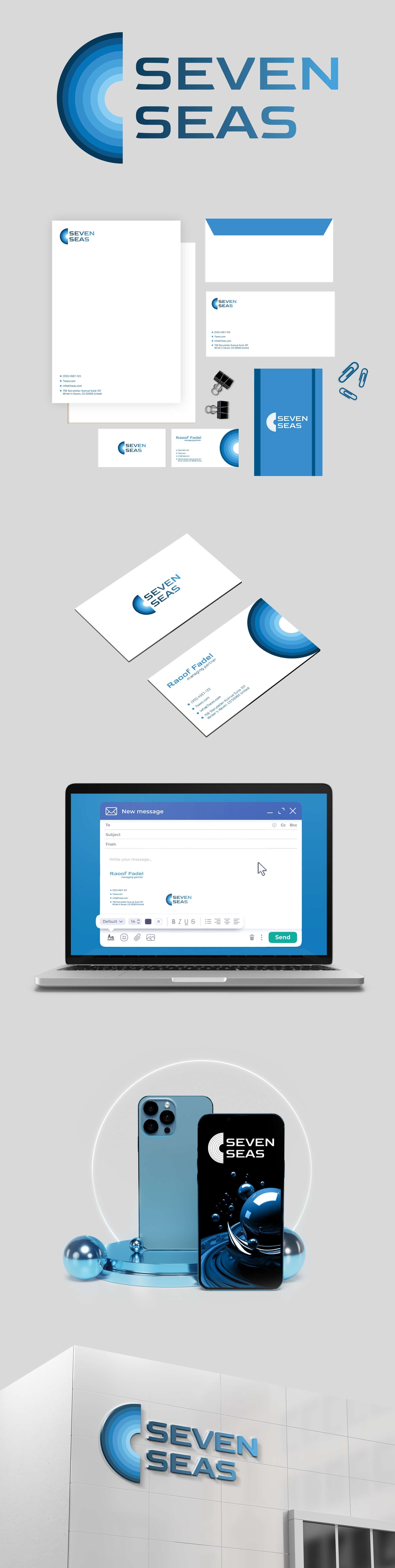 تصميم هوية بصرية لـ 7 Seas