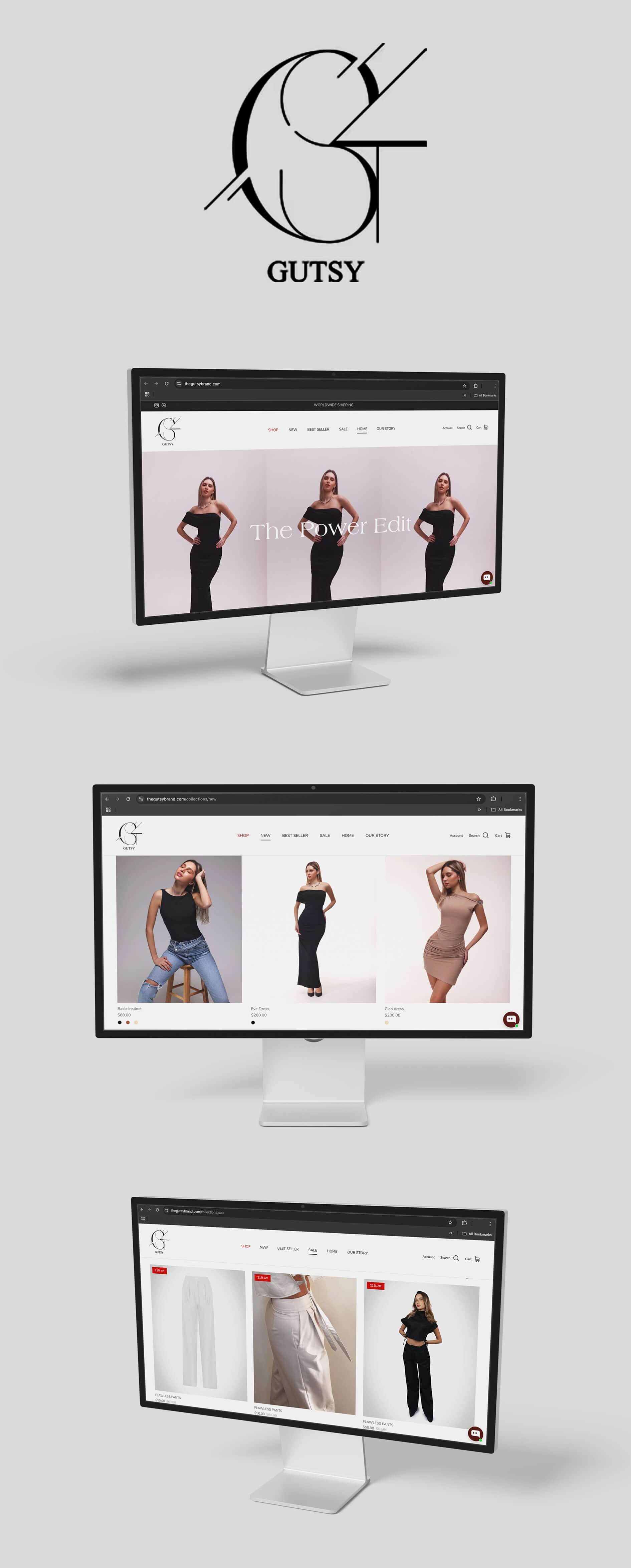 تطوير موقع Shopify لشركة Gutsy