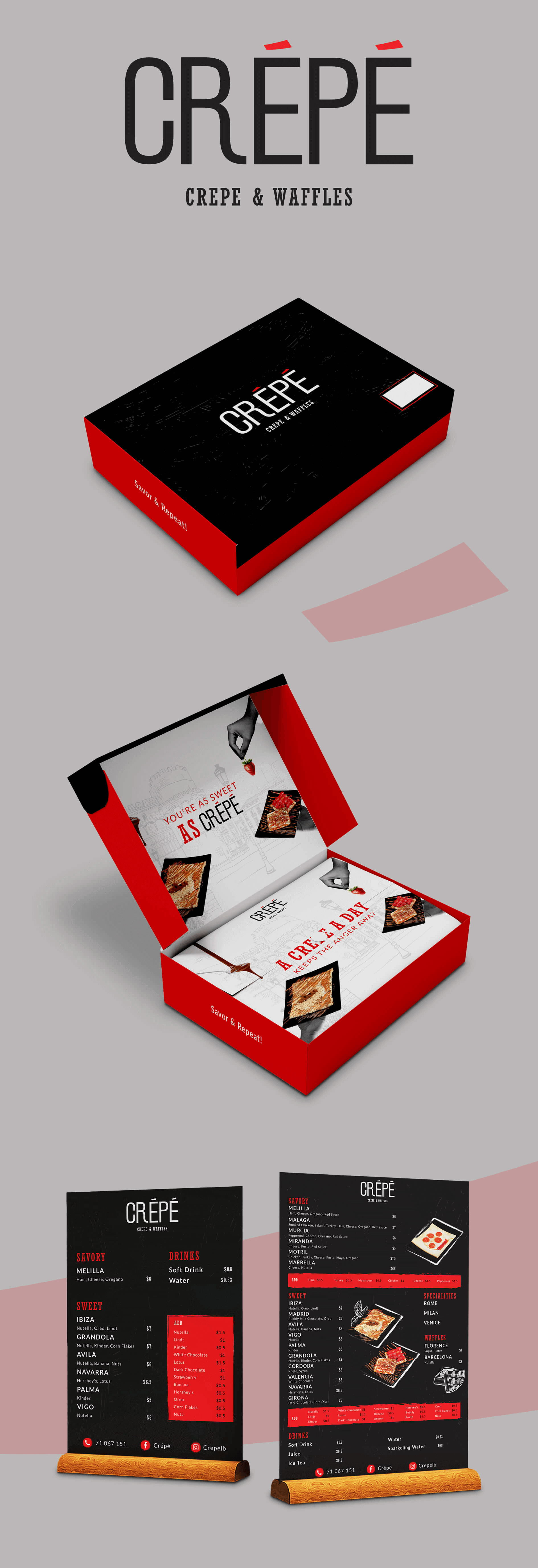 تصميم هوية شركة كريب في لبنان