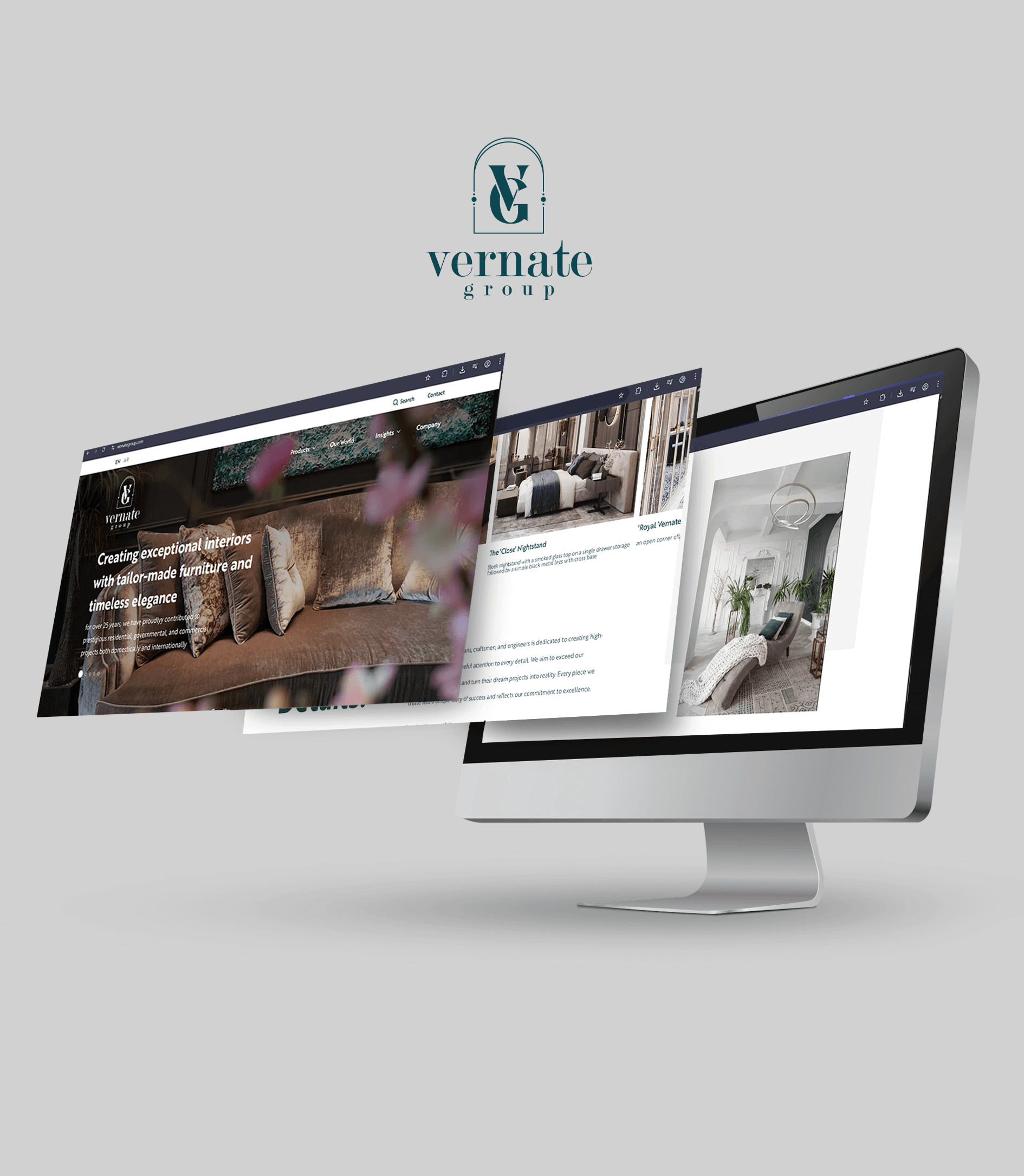 موقع إلكتروني مخصص لشركة فيرناتي