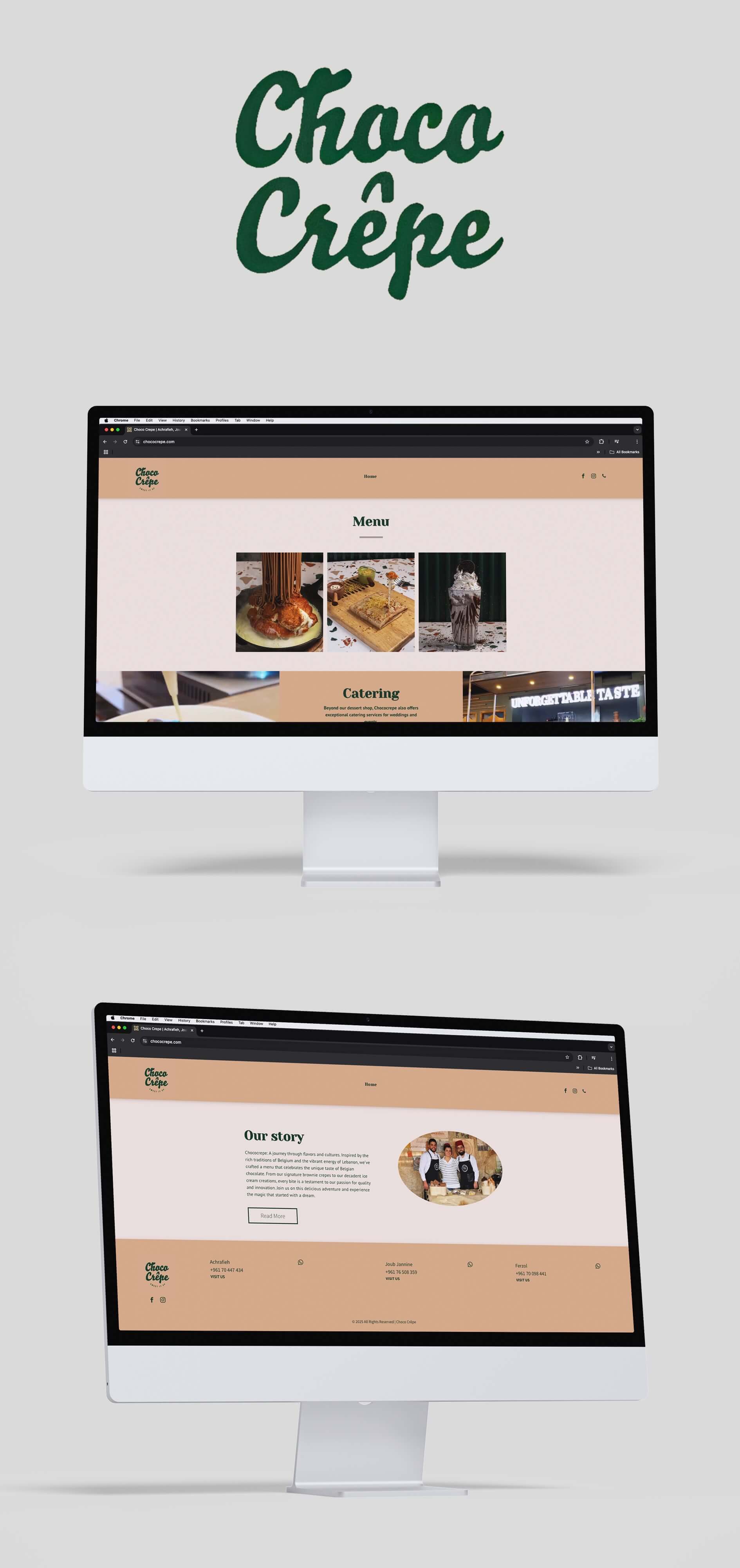 Template Website Development for Choco Crepe