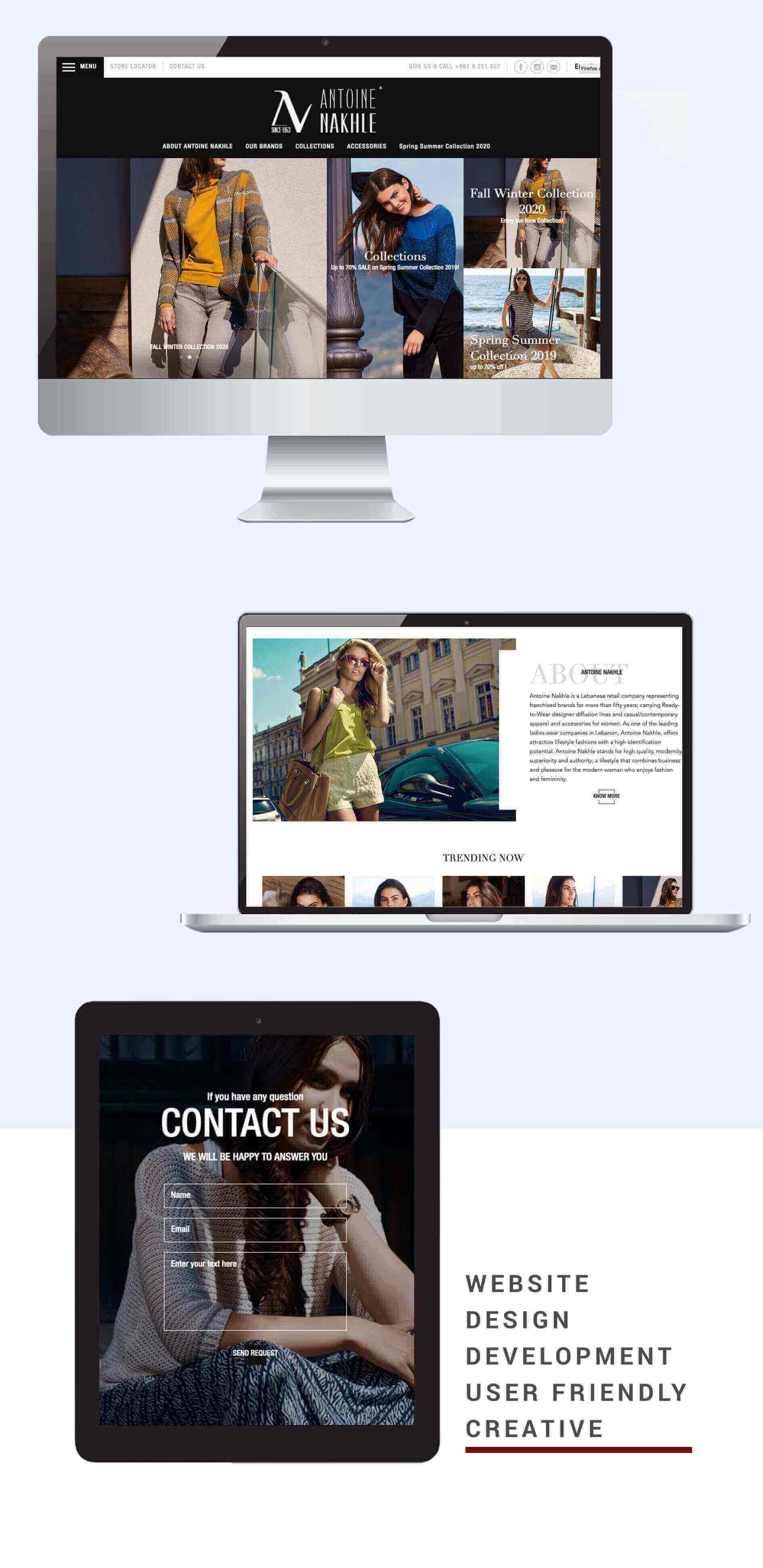 Antoine Nakhle creative website design and development