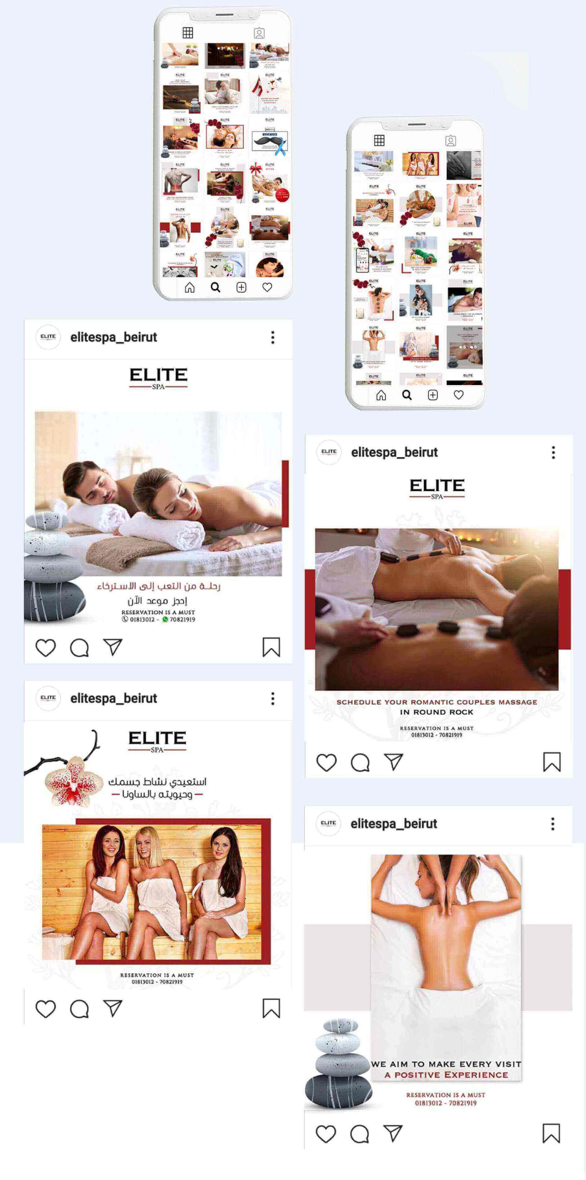 Social media Marketing for Elite Spa