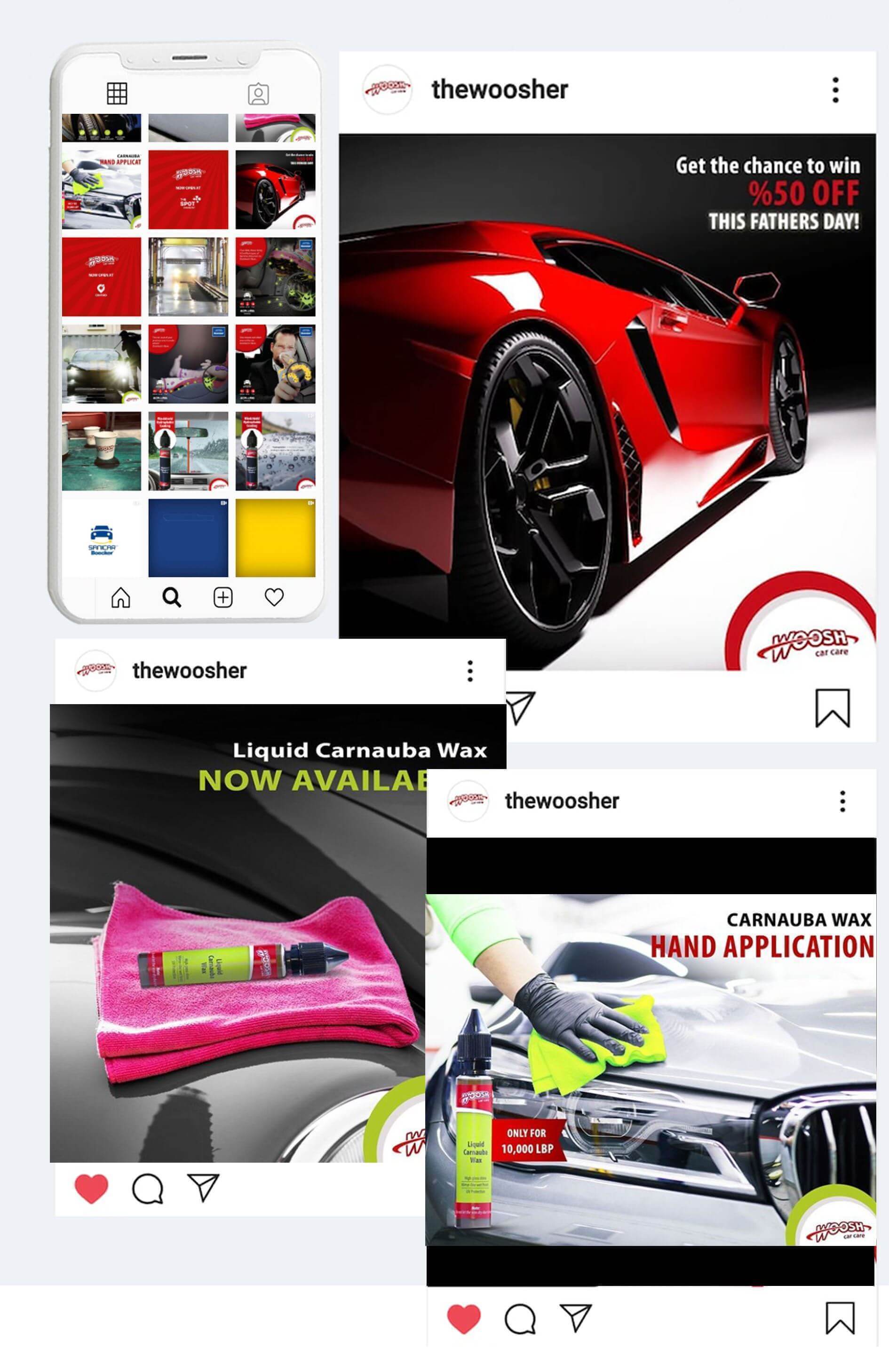 Woosh Car Care social media marketing