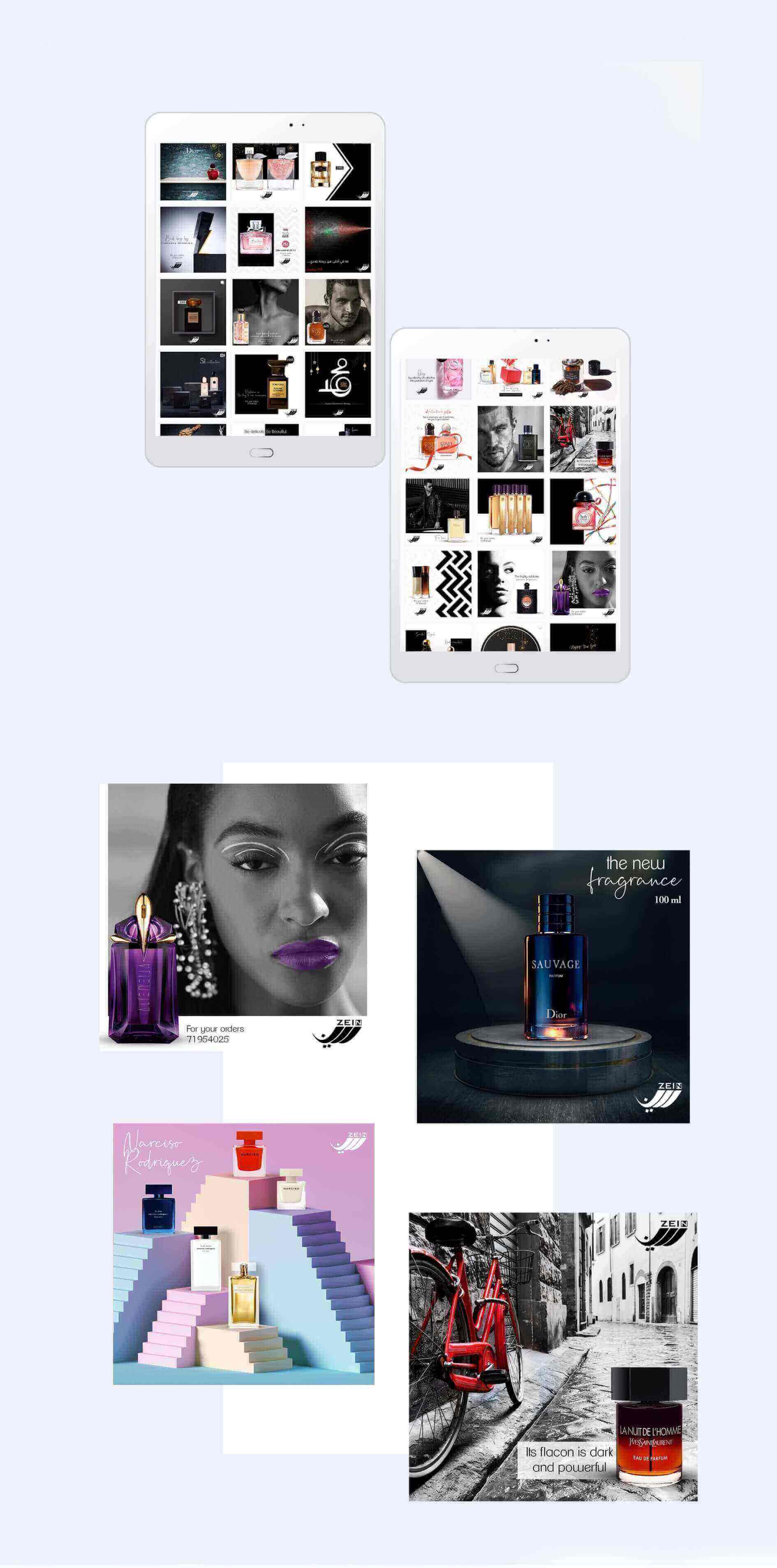 Social media campaign for Zein perfumes