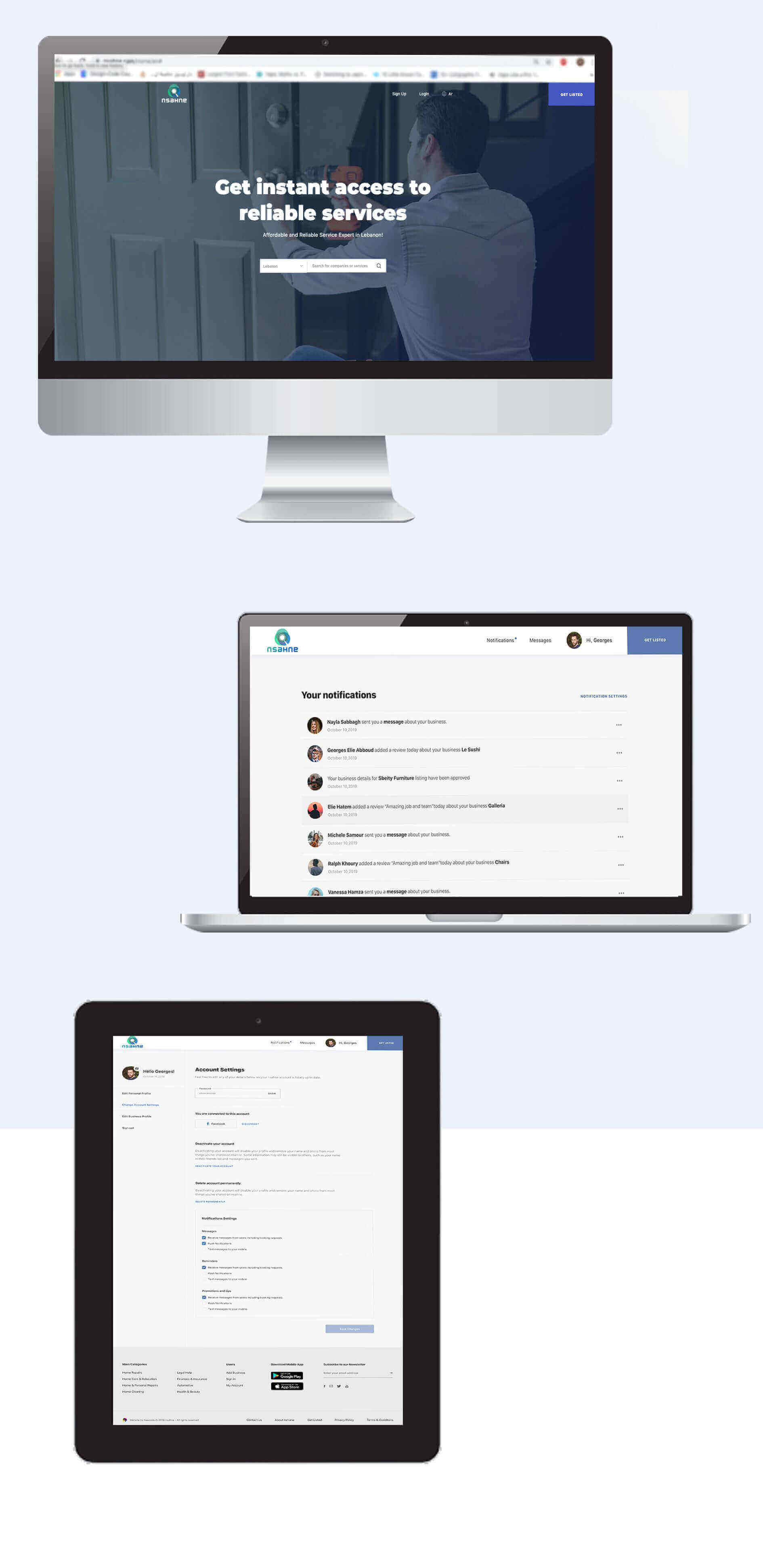 Website for Nsahne directory