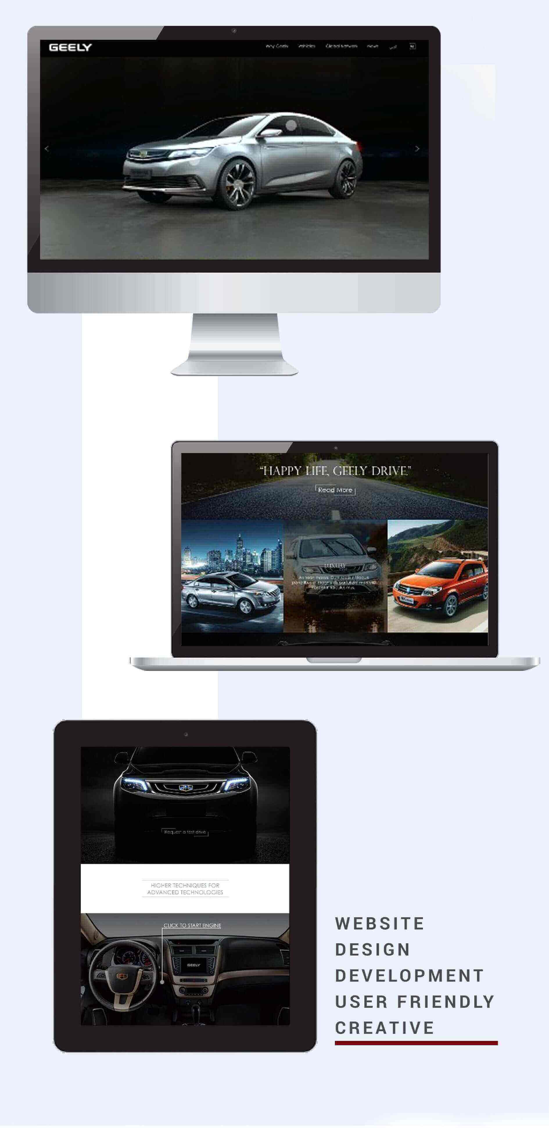 Geely Website design Pitch
