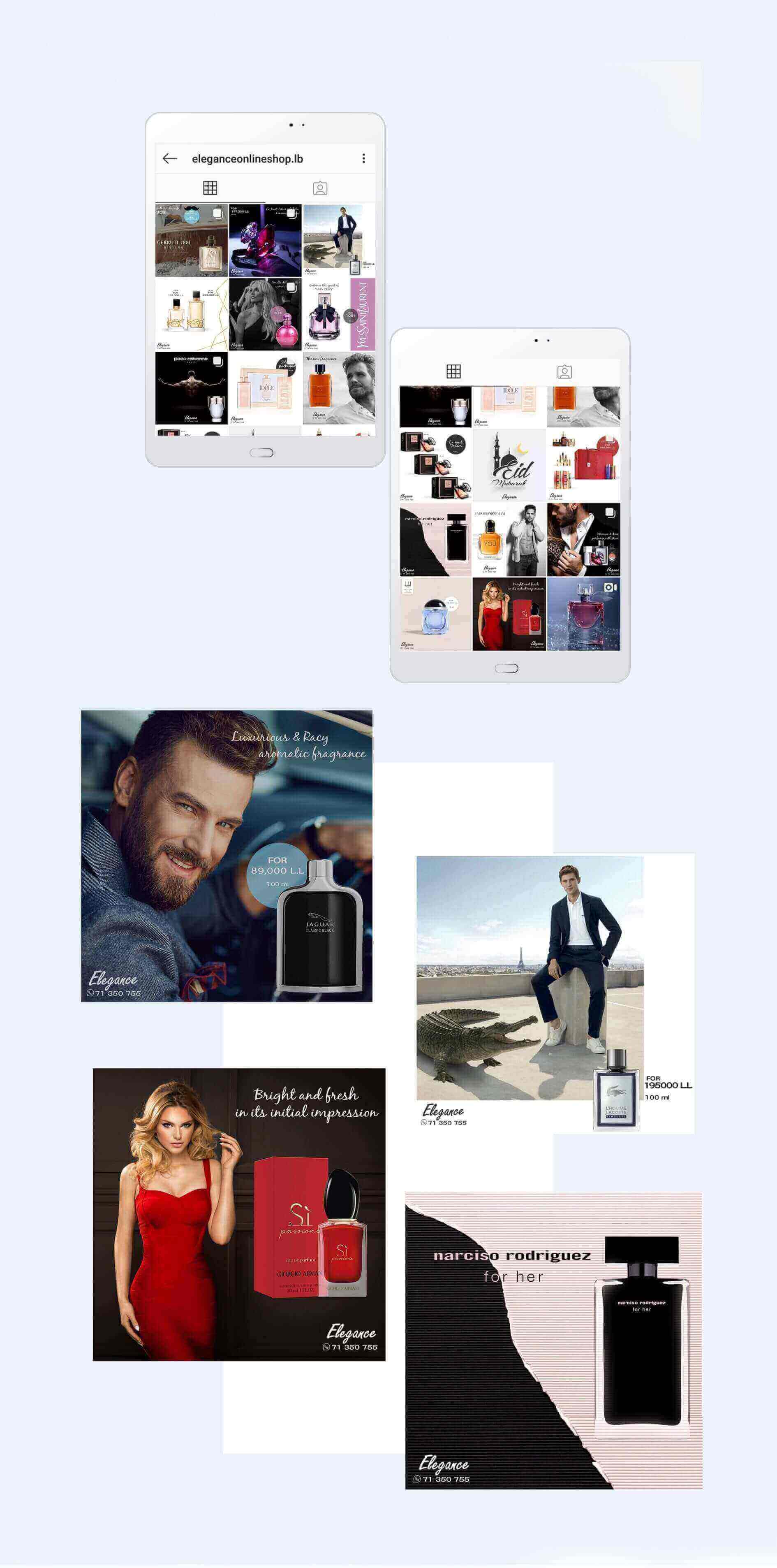 Social Media and marketing campaign for Elegance online shop