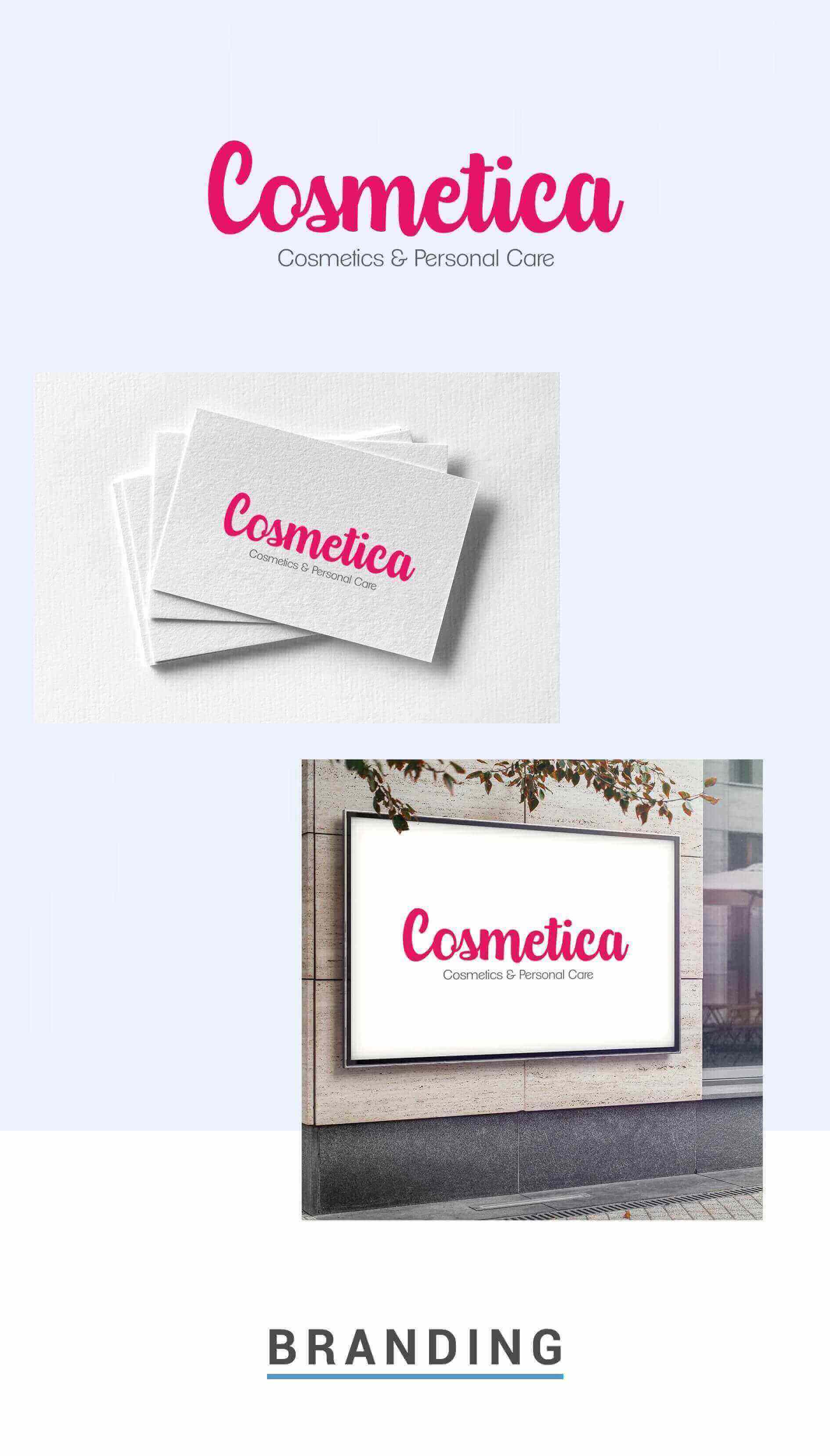 تصميم العلامة التجارية لكوزميتيكا