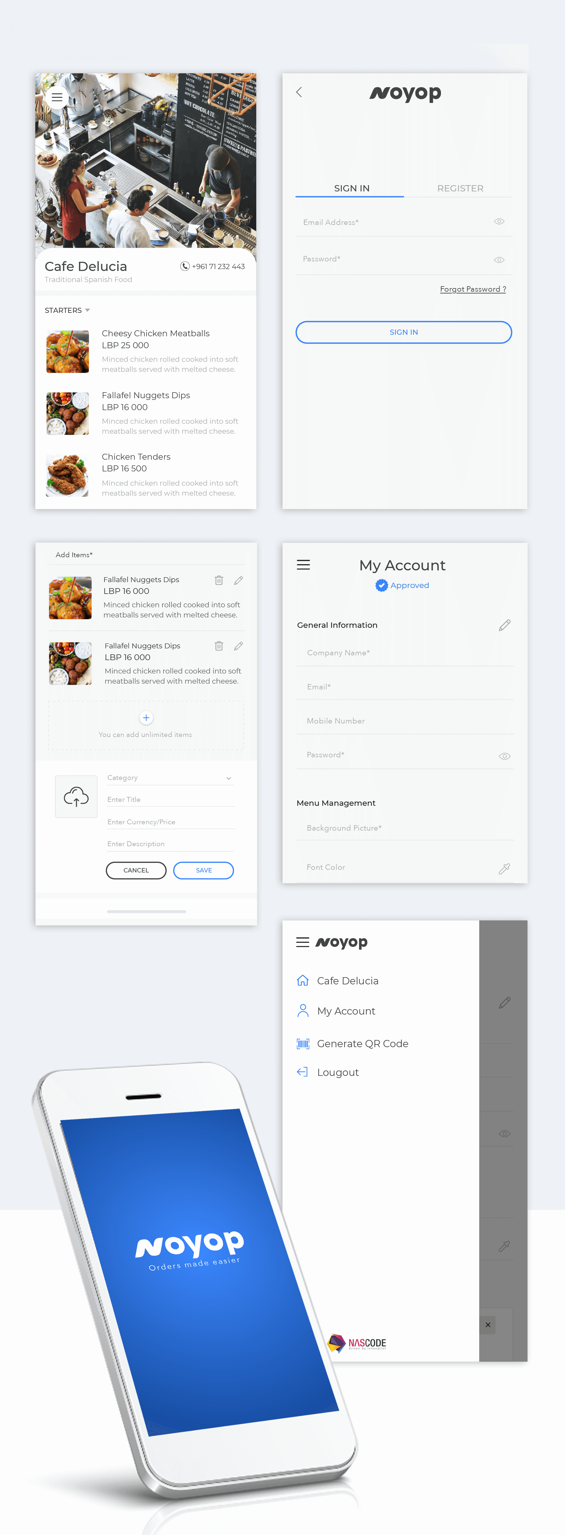 NOYOP mobile application design and development