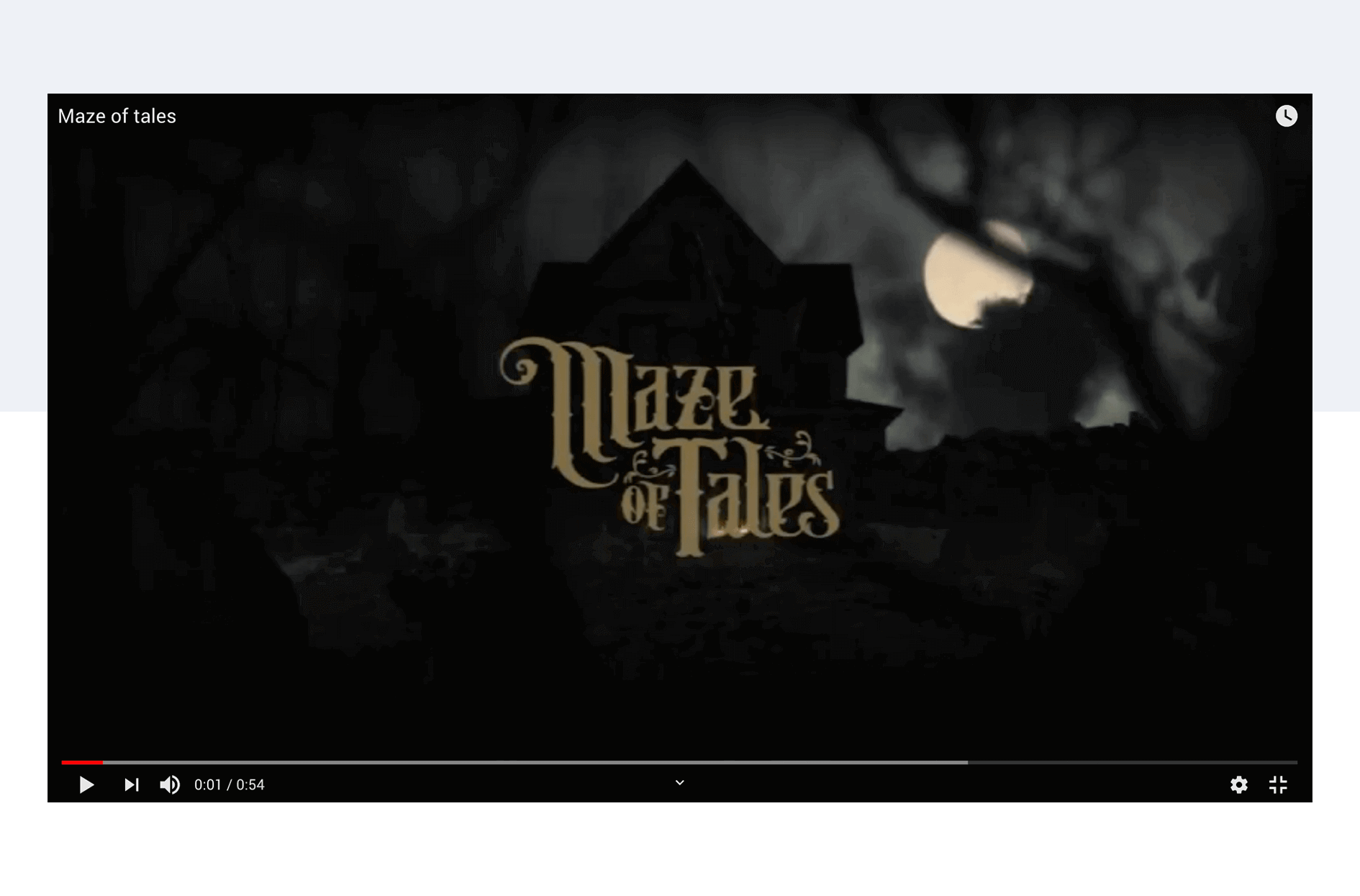 Maze of tales video production