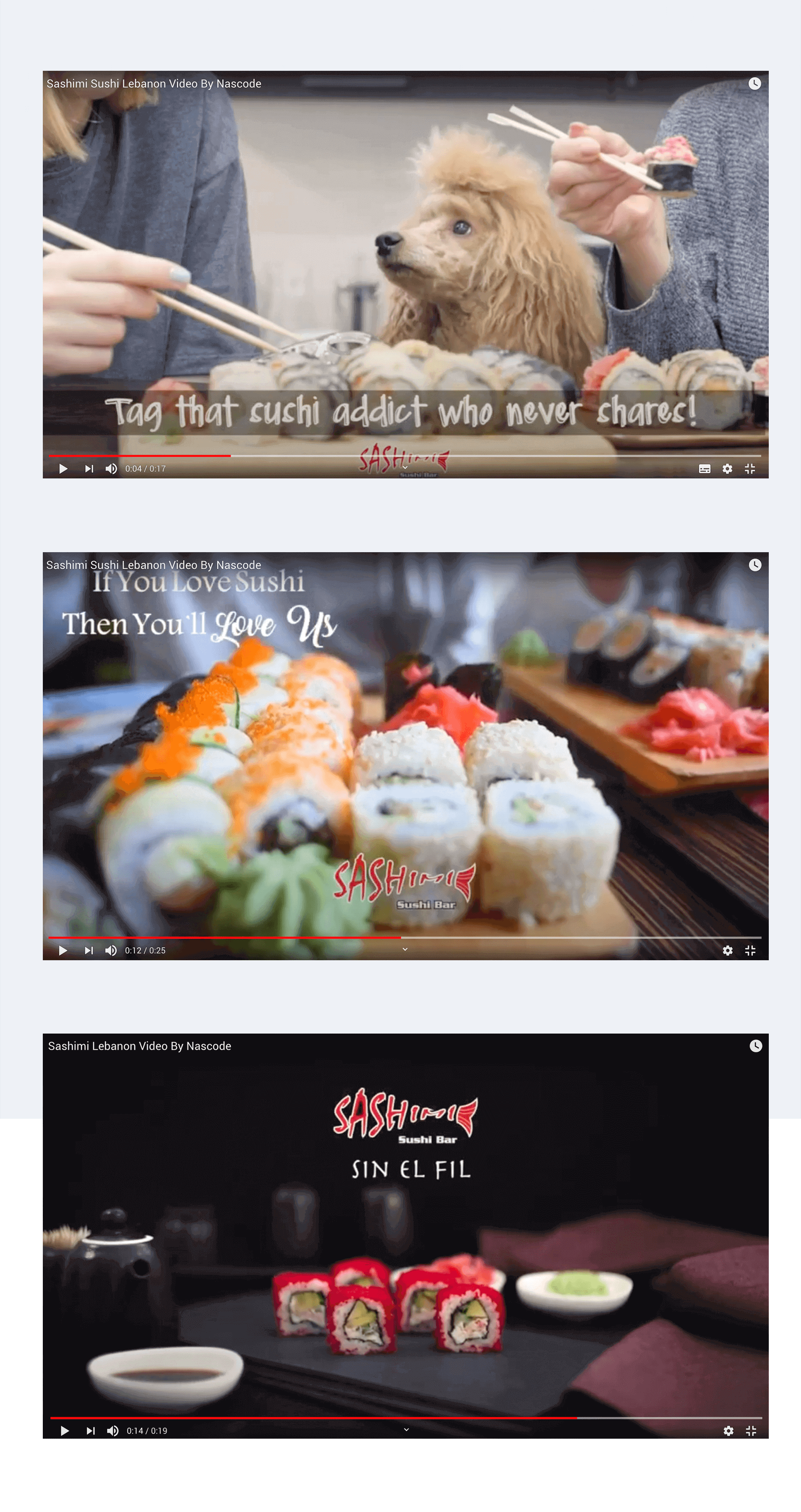 Sashimi Sushi Bar Media production