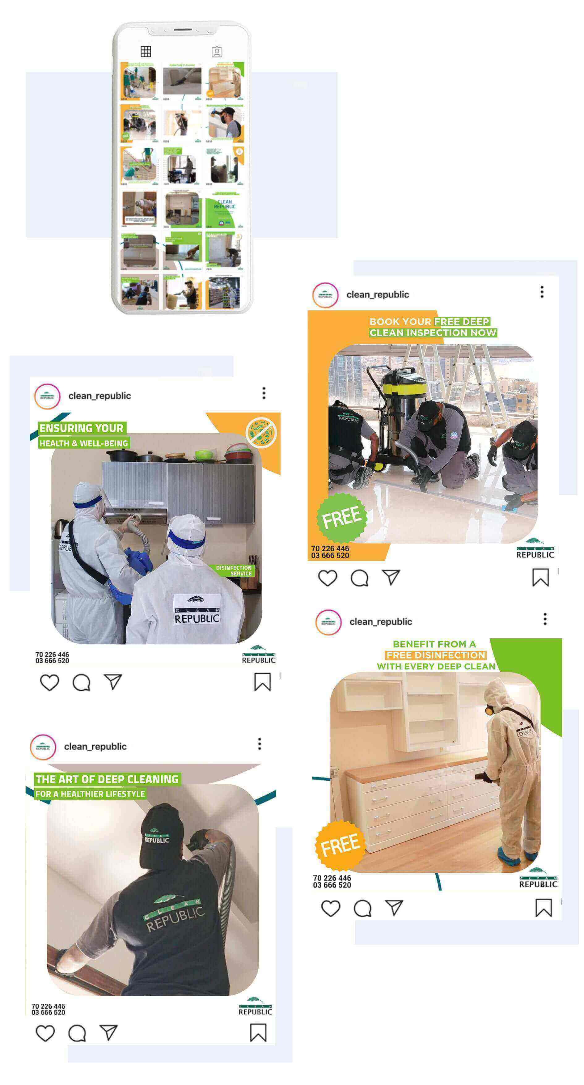 Clean Republic social media marketing and management