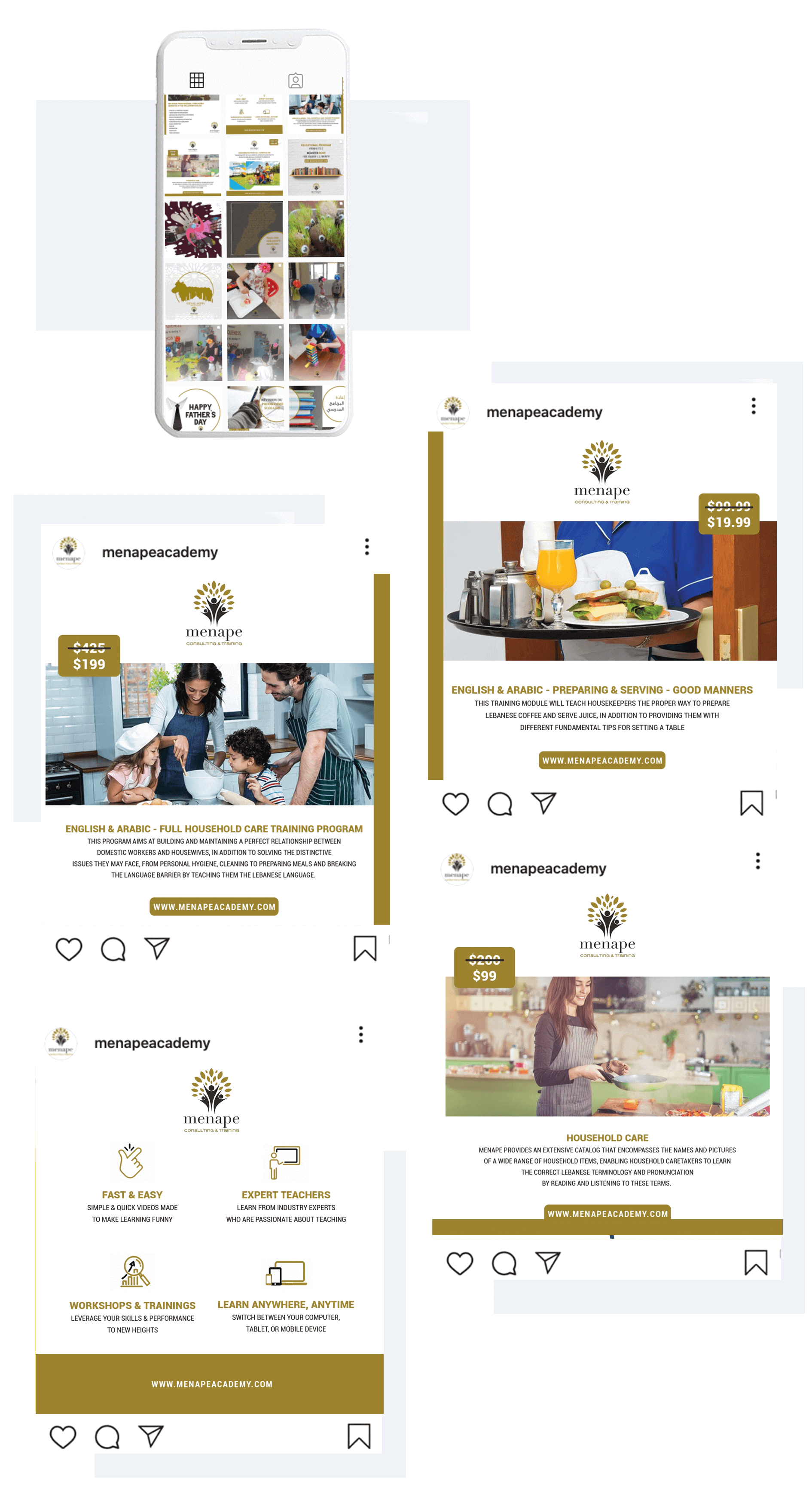 تسويق الكتروني لأكاديمية ميناب