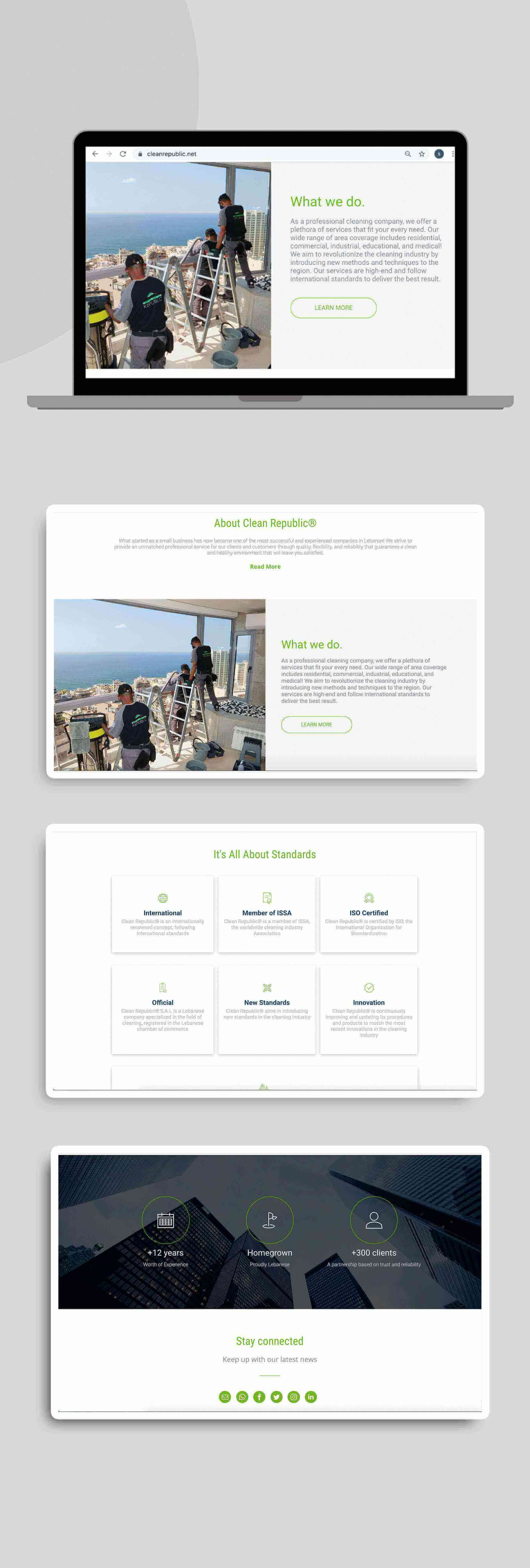 Template website for Clean Republic in Lebanon