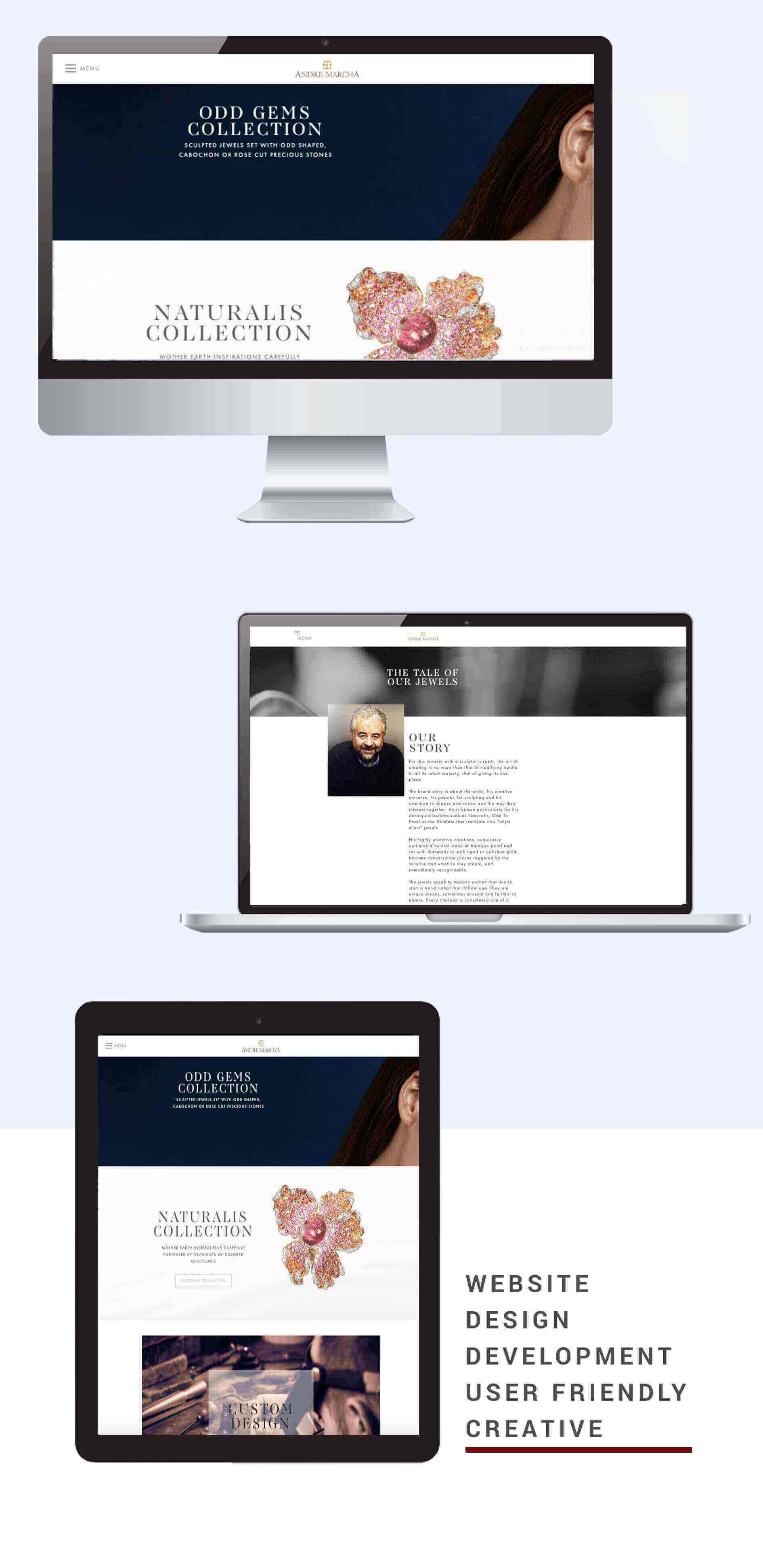 تصميم وبرمجة الموقع الإلكتروني لأندريه مارشا